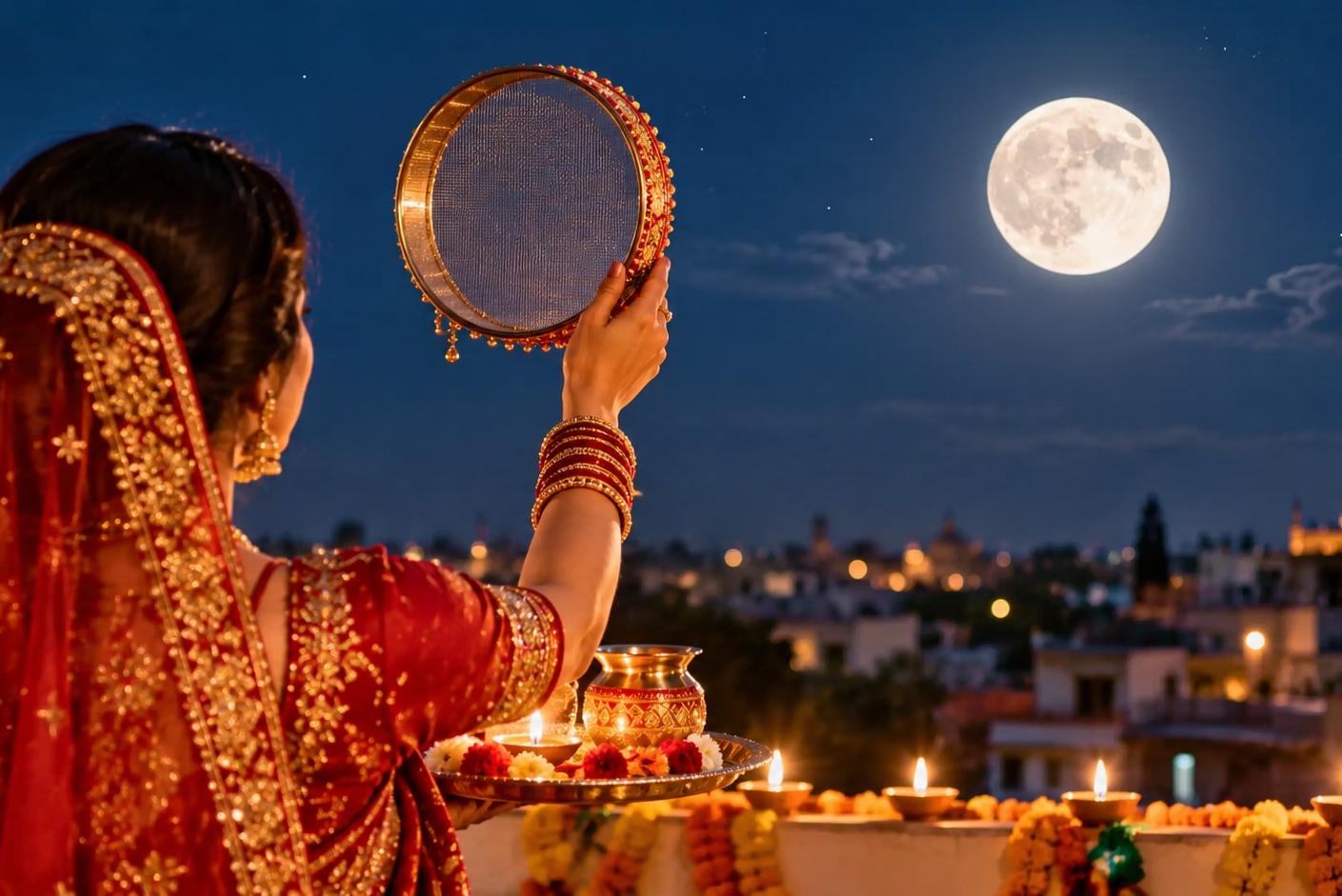 Clouds delayed Karva Chauth moon sightings in the Chandigarh Tricity.