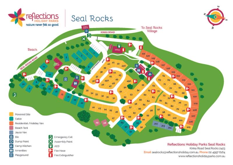 Seal Rocks Holiday Park Map Reflections Holiday Park Seal Rocks Holiday Park Map Reflections Holiday Park