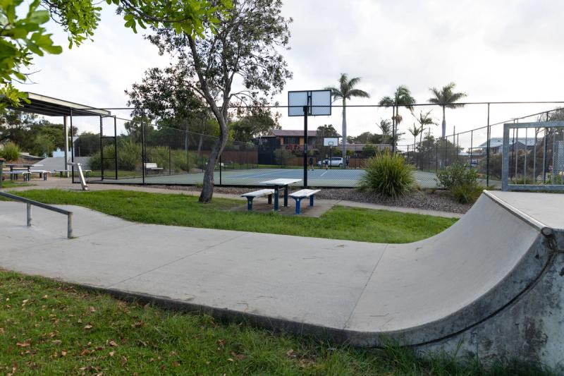 Skatepark and tennis court in Corindi Beach
