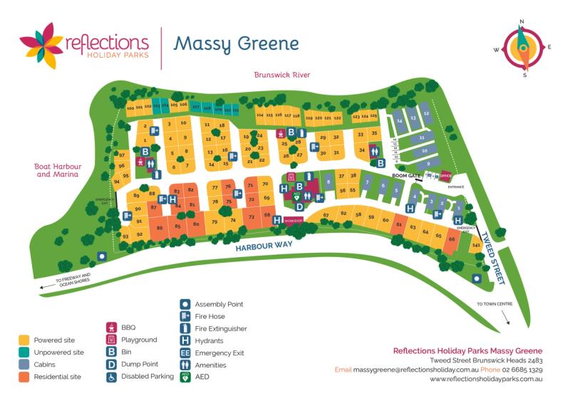 Massy Greene Holiday Park Map Reflections Holiday Park 0390