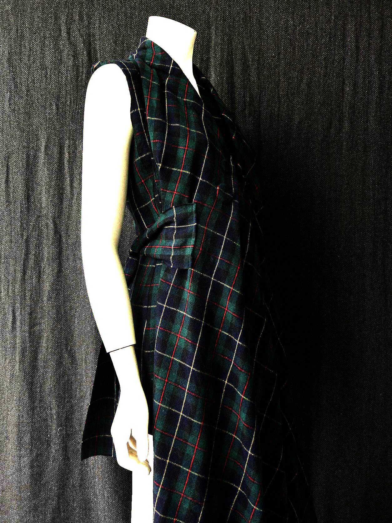 Tartan doll vest