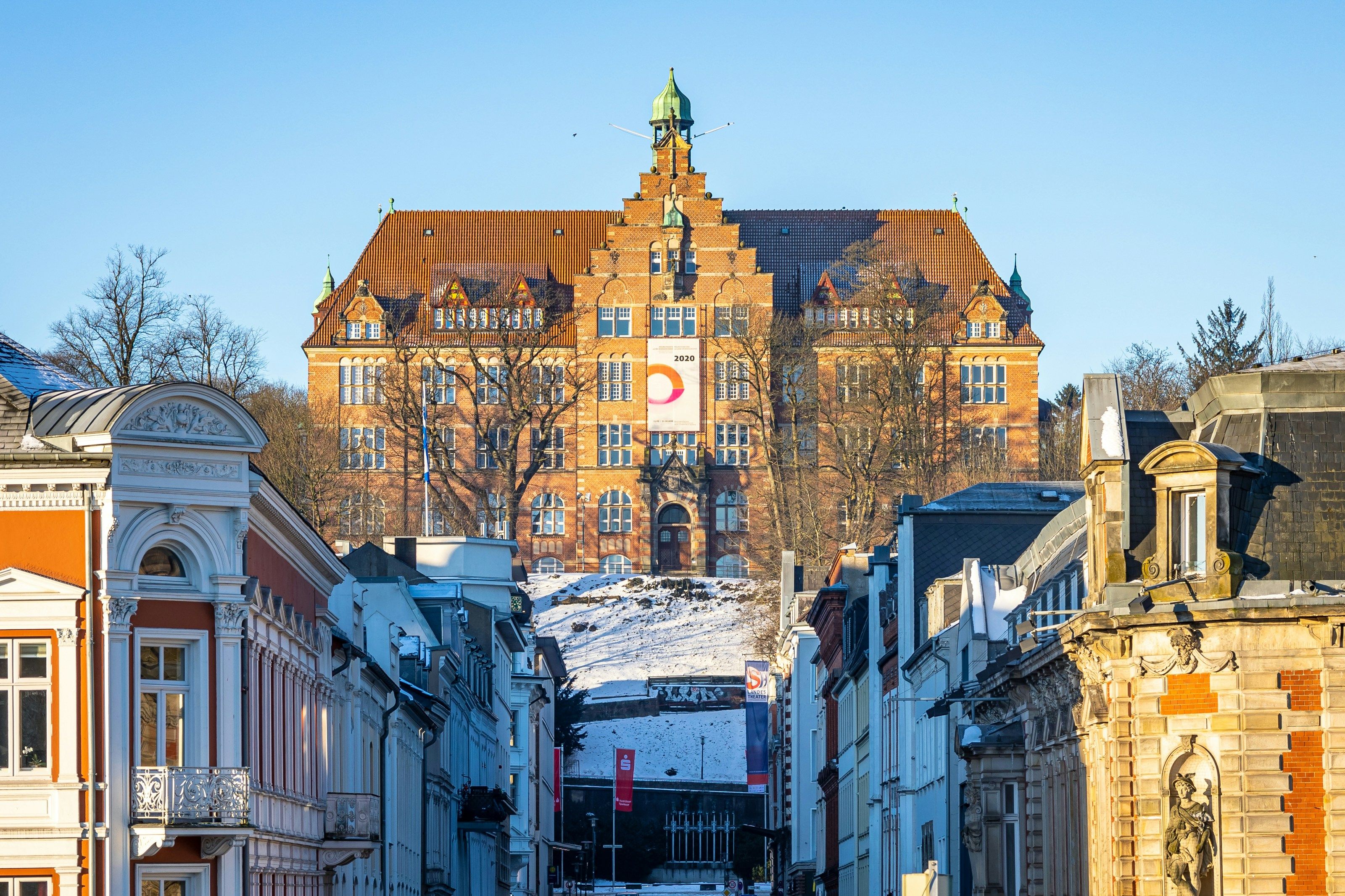 Blick auf den Museumsberg in Flensburg