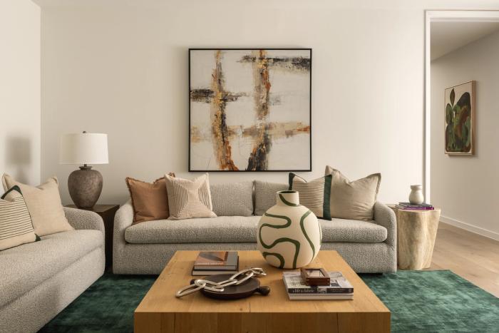 Elite Austin Texas Home Staging Concierge Furnishing Services Living Room Downtown Condo