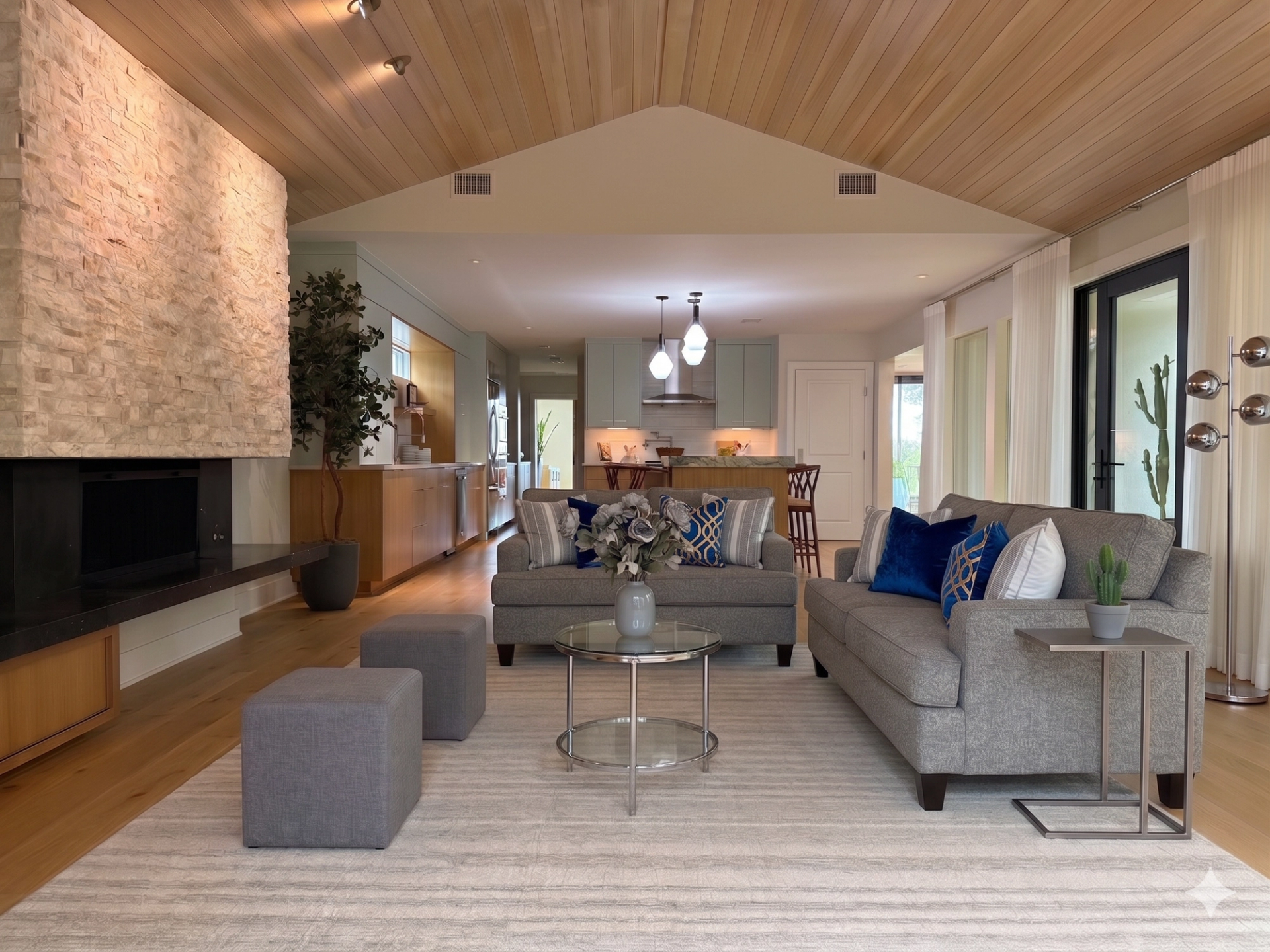 Wrong Size staging furniture for luxury home in austin texas