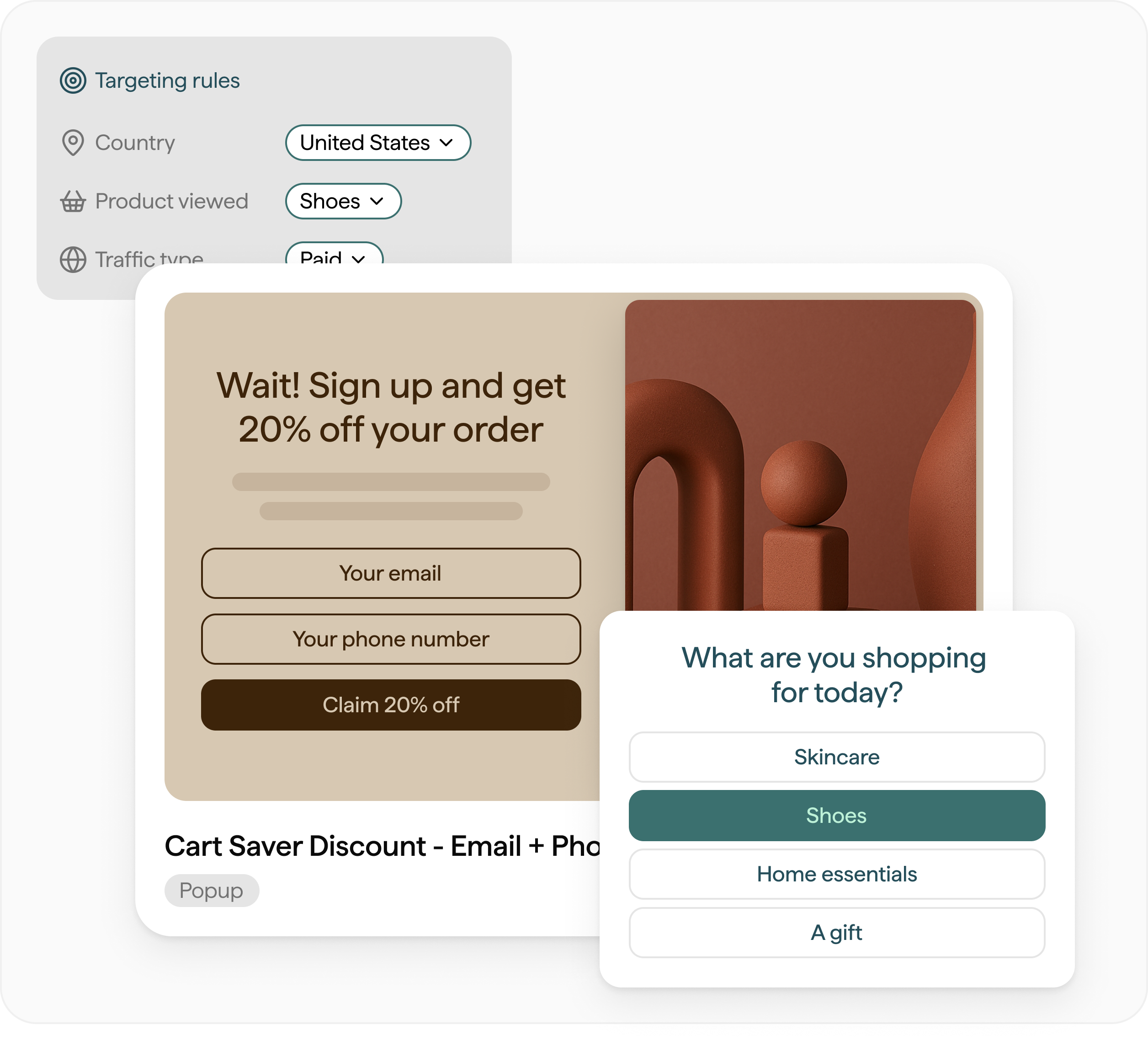 Reimagine your on-site strategy with Privy popups and displays.
