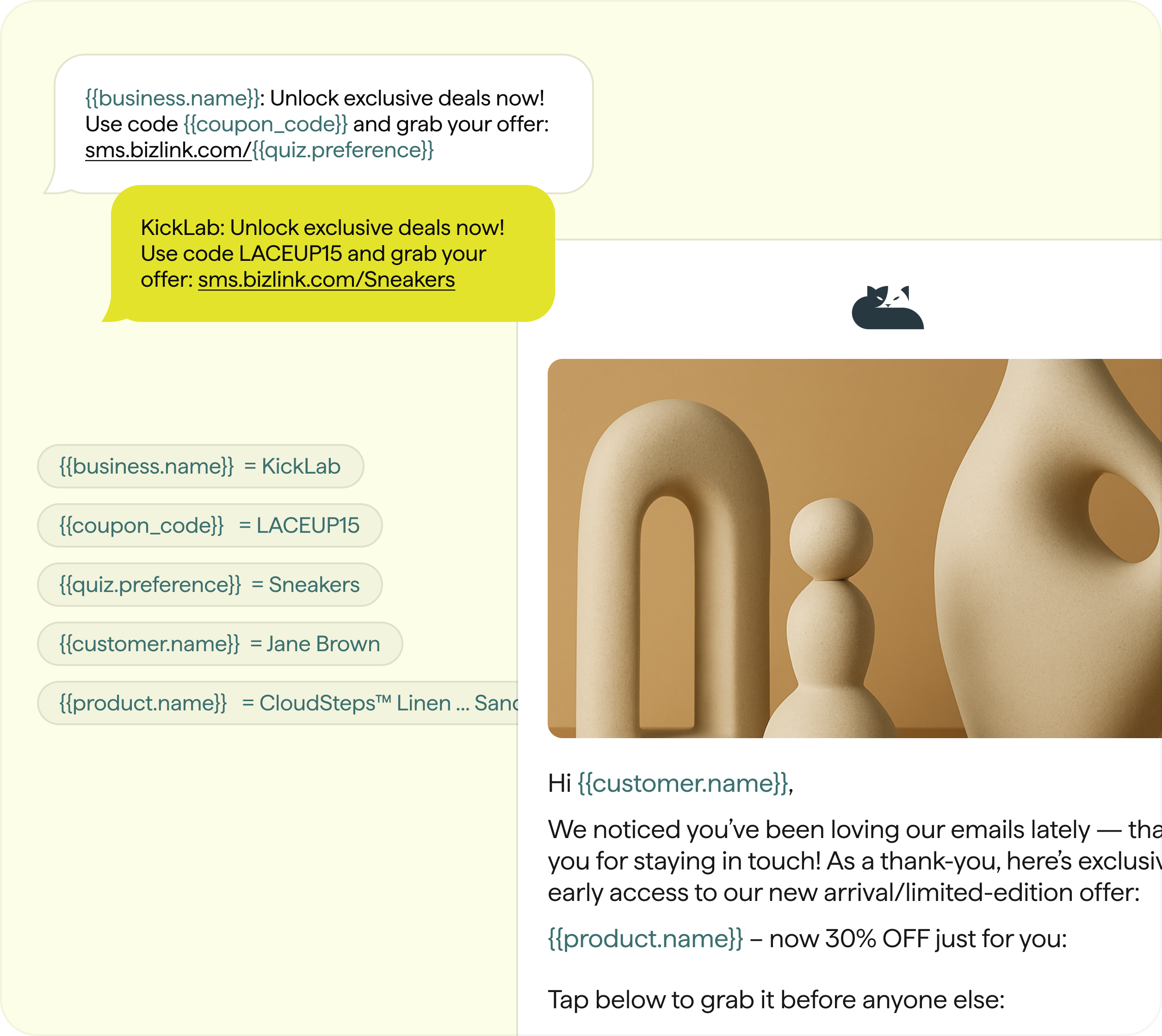Email + SMS. Great alone, unbeatable together.