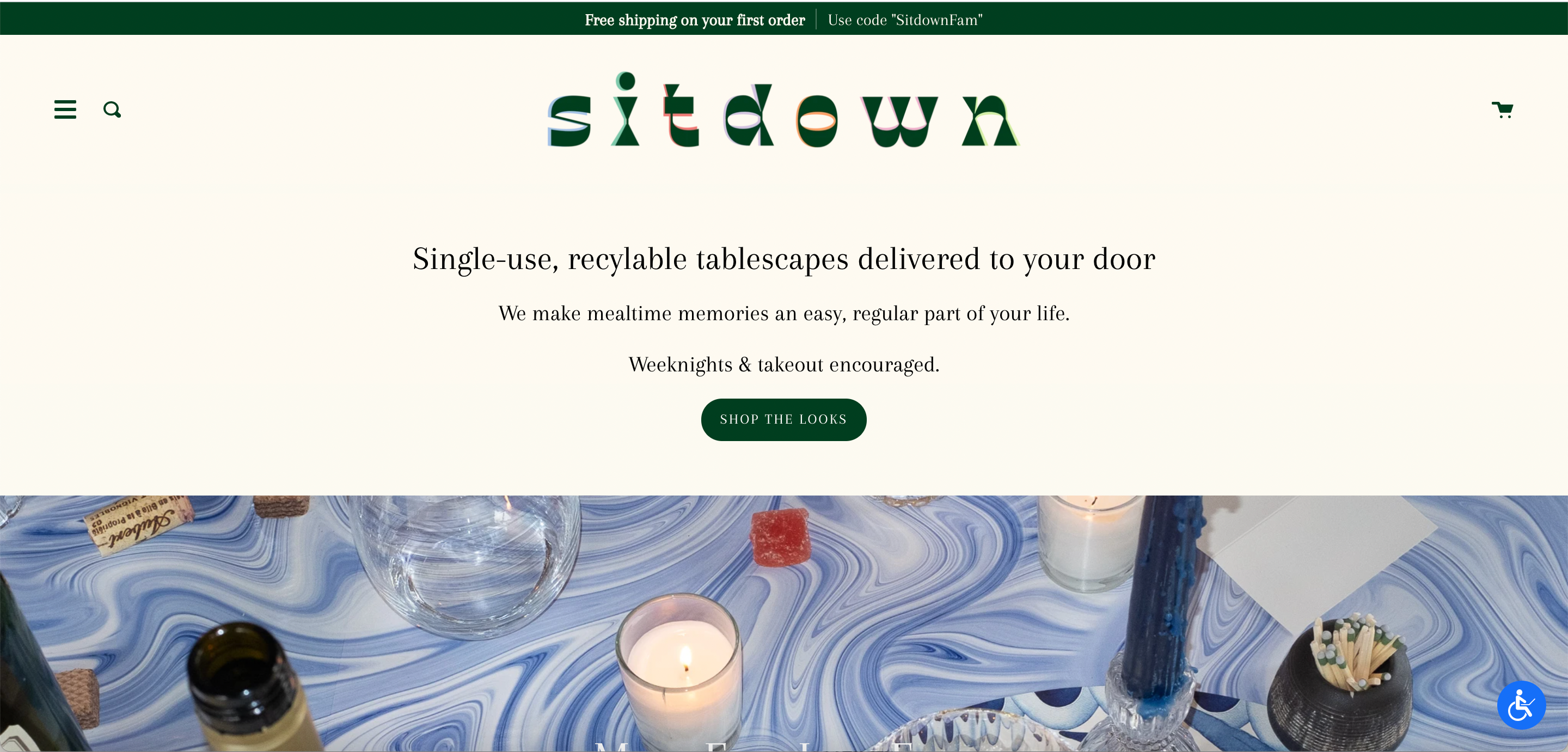 Screenshot from Sitdown's website