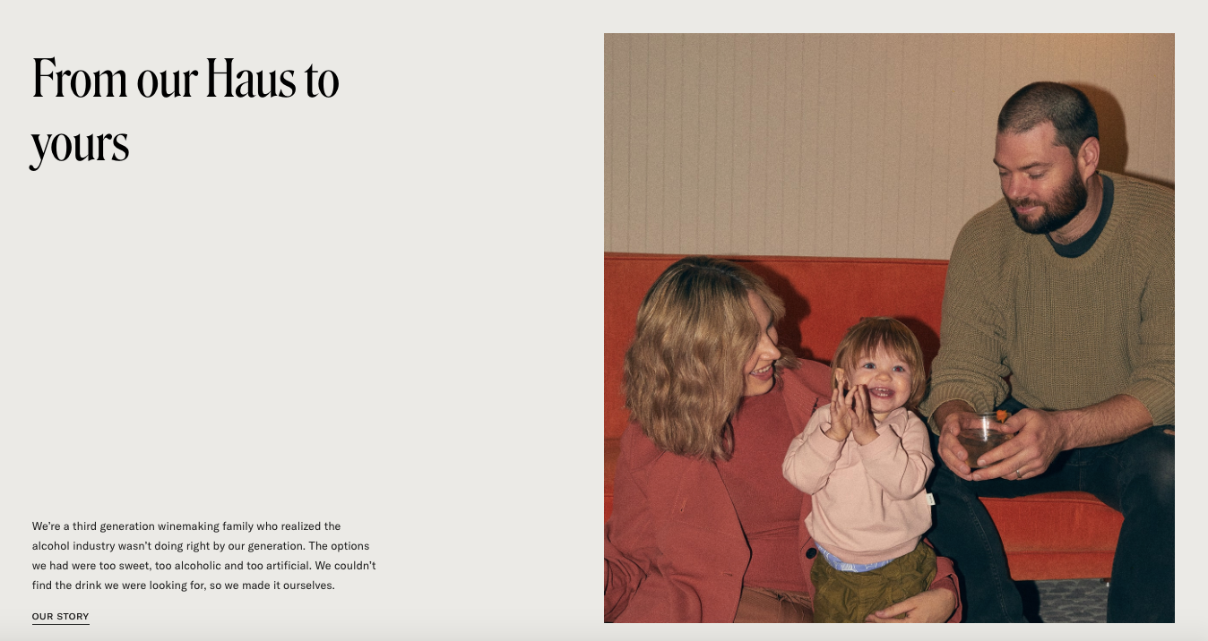 Haus about homepage