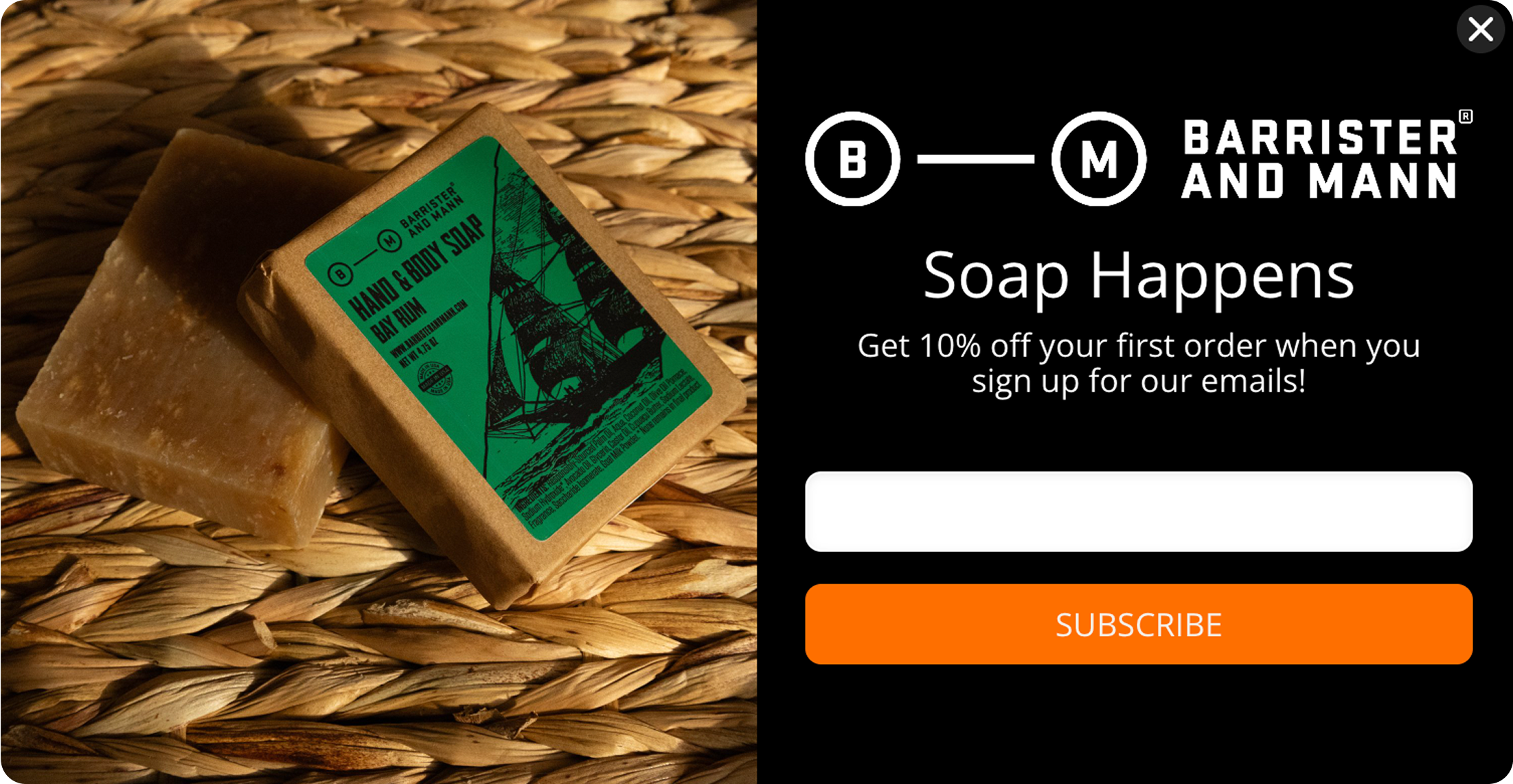 Barrister and Mann Welcome Display
