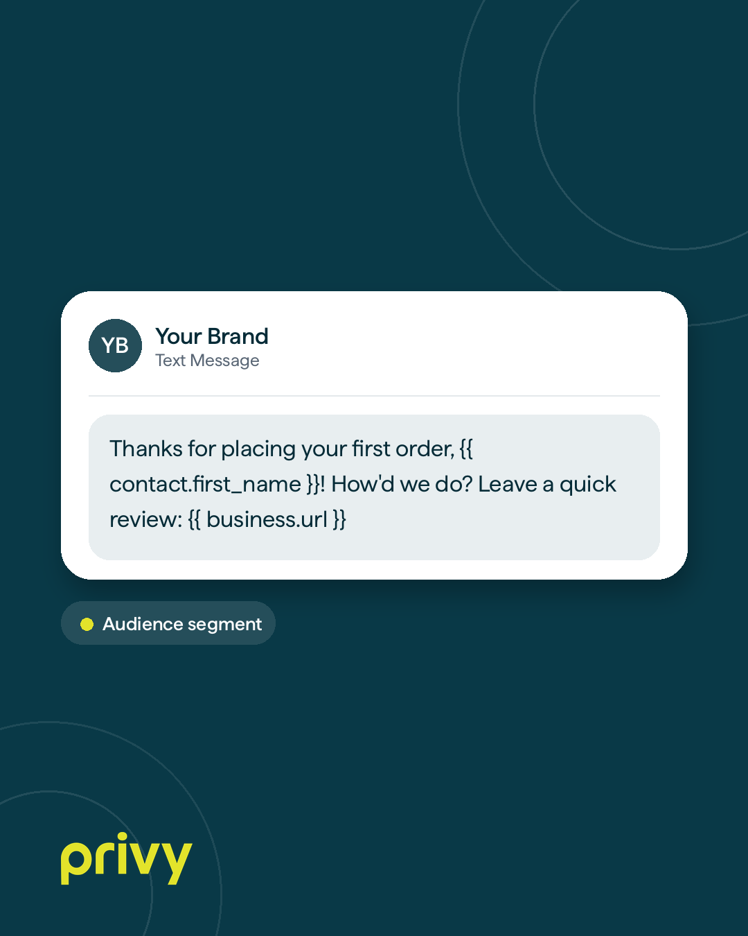 First-time buyer review request SMS