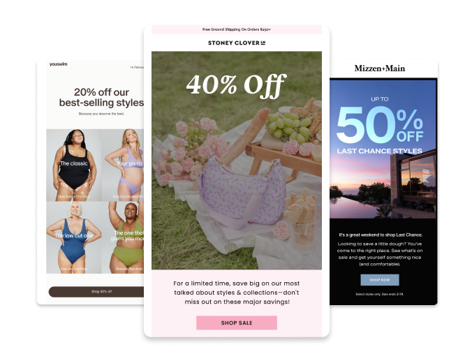 sale and promo emails