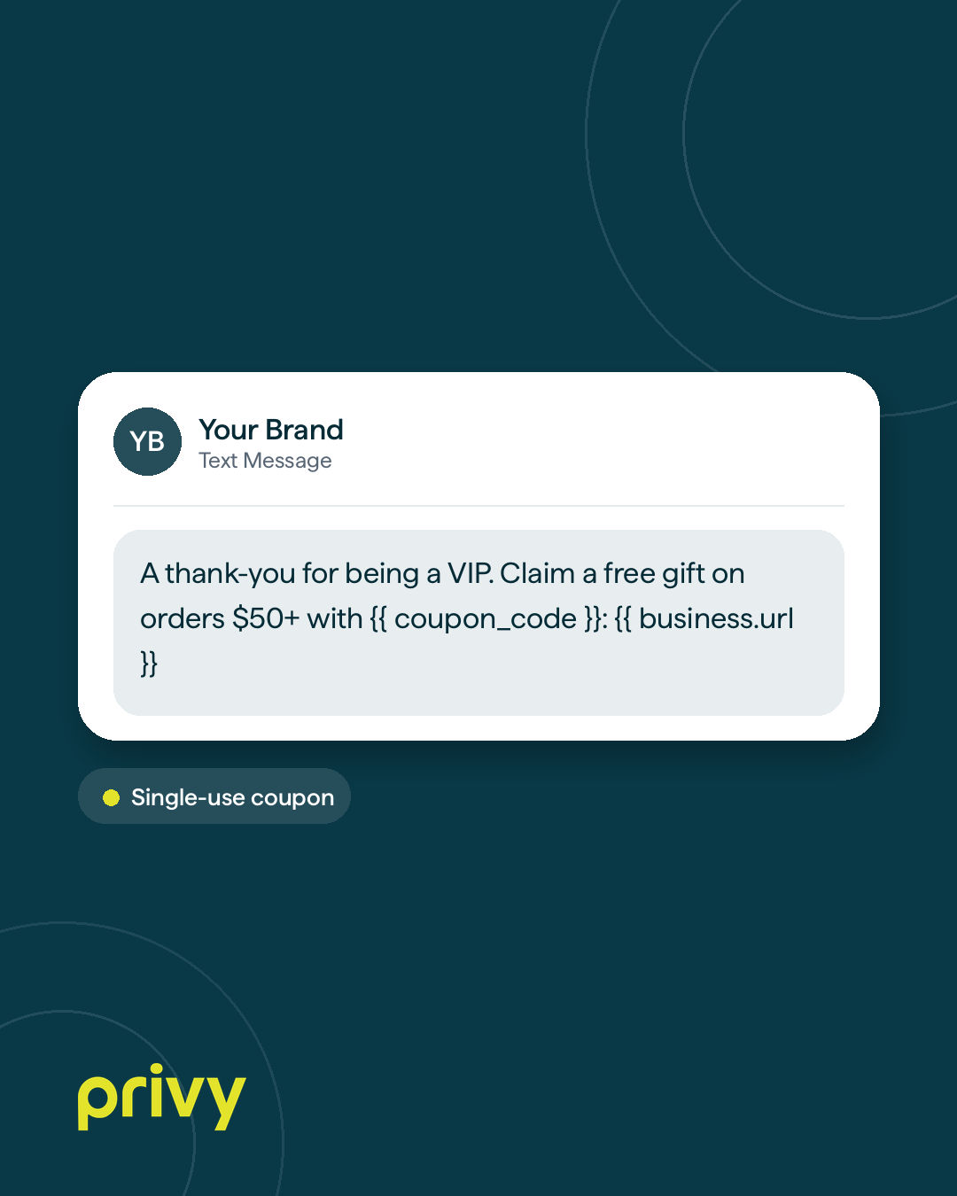 Members-only reward SMS