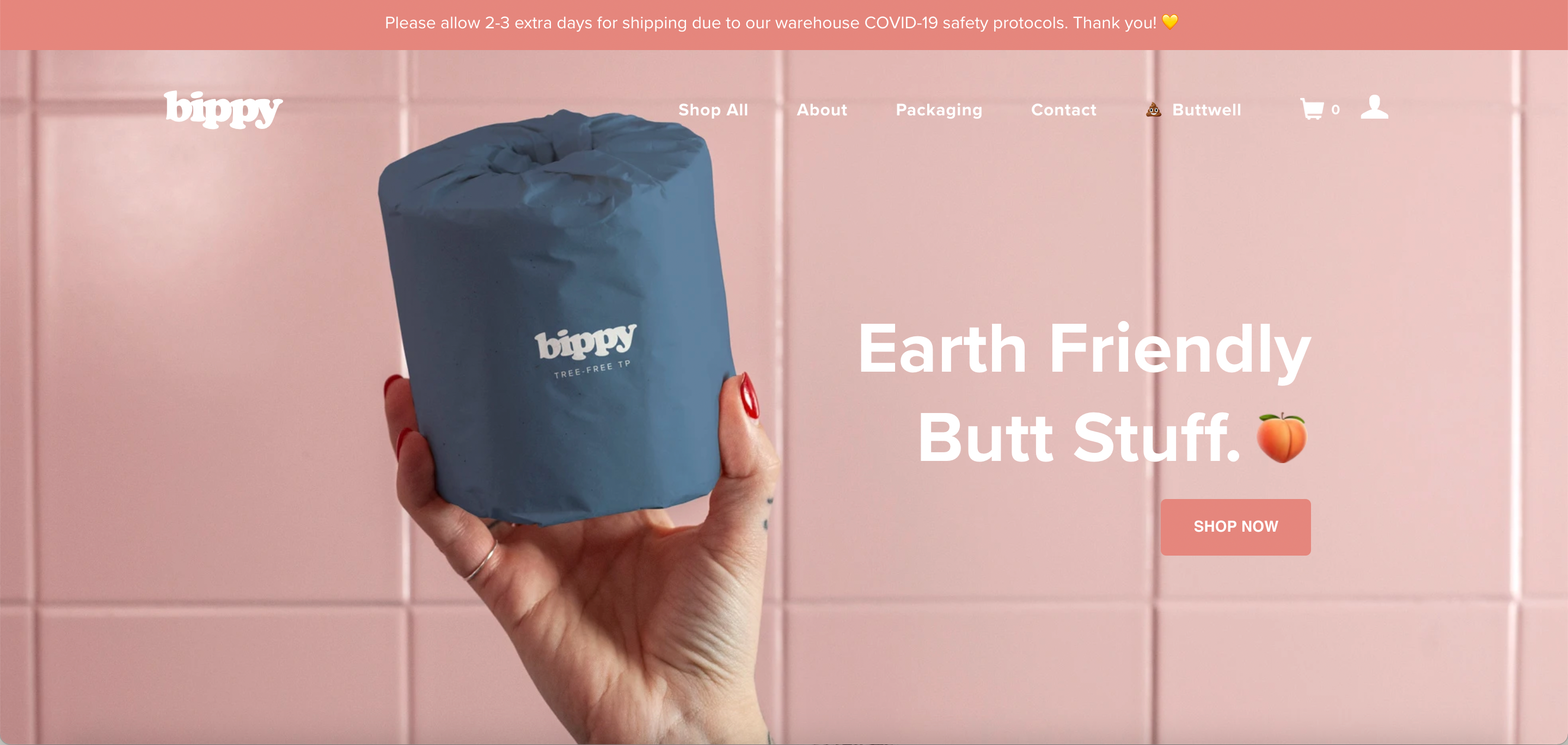 Screenshot from Bippy's website