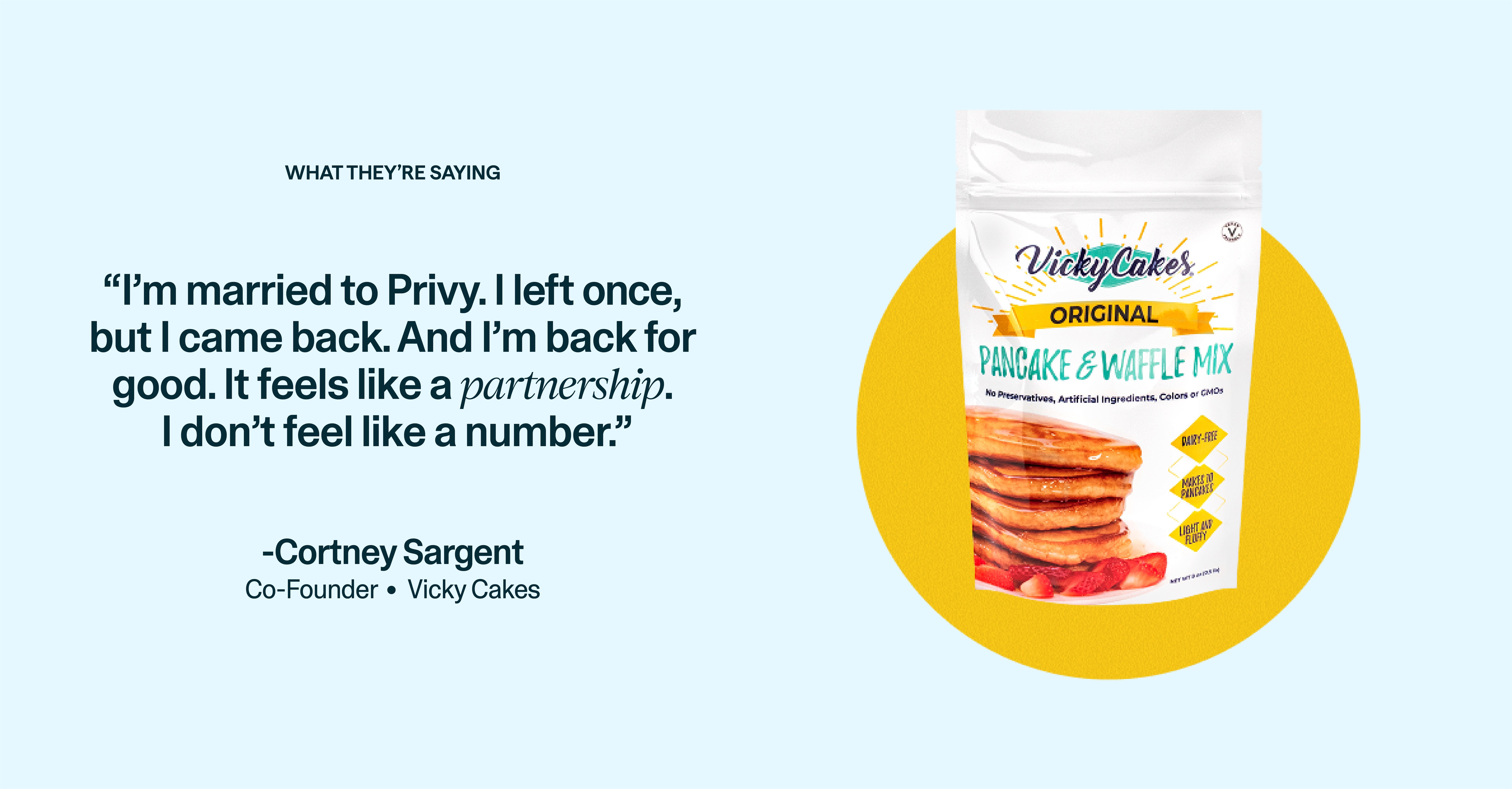 Customer testimonial from Vicky Cakes