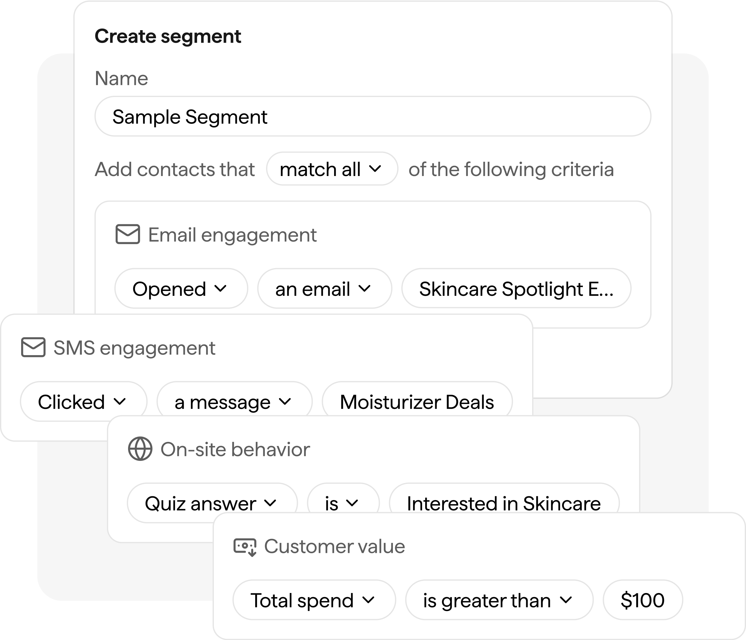 Every visit. Every click. Seamless behavioral segmentation.