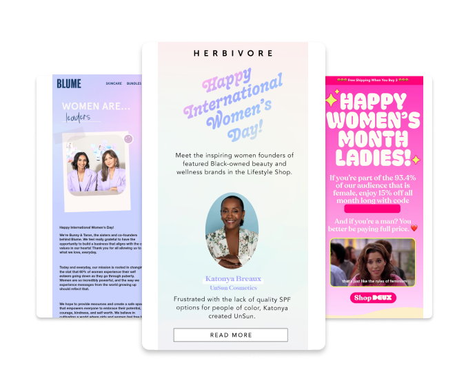 international womens day emails