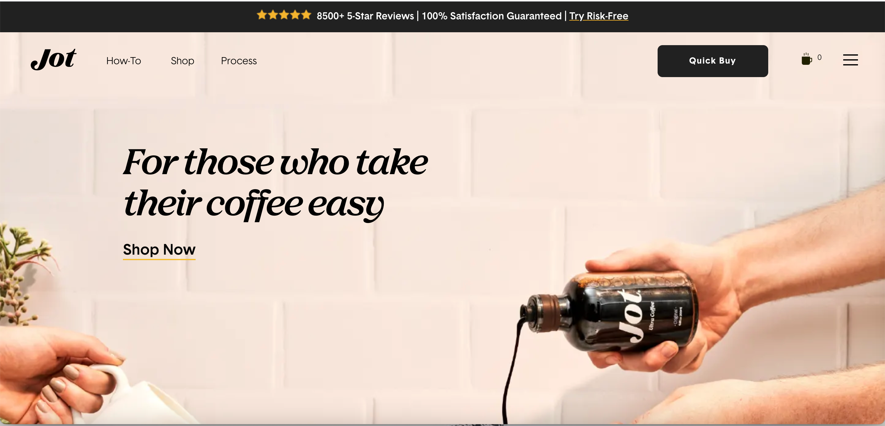 Screenshot from Jot's website