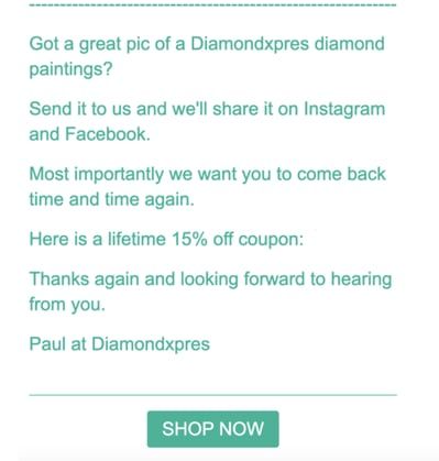 DiamondXPres Social Shopper Email