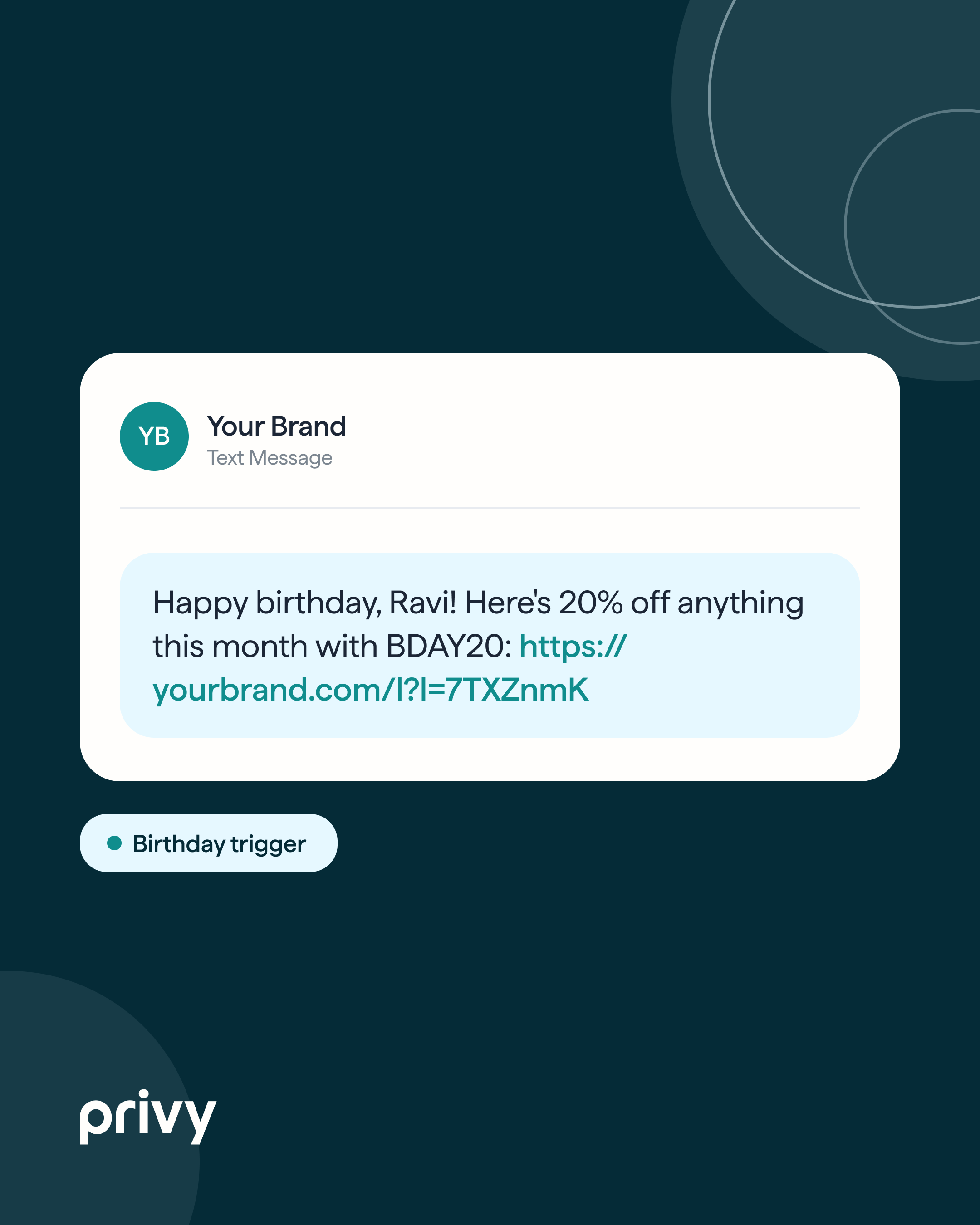 Birthday treat SMS