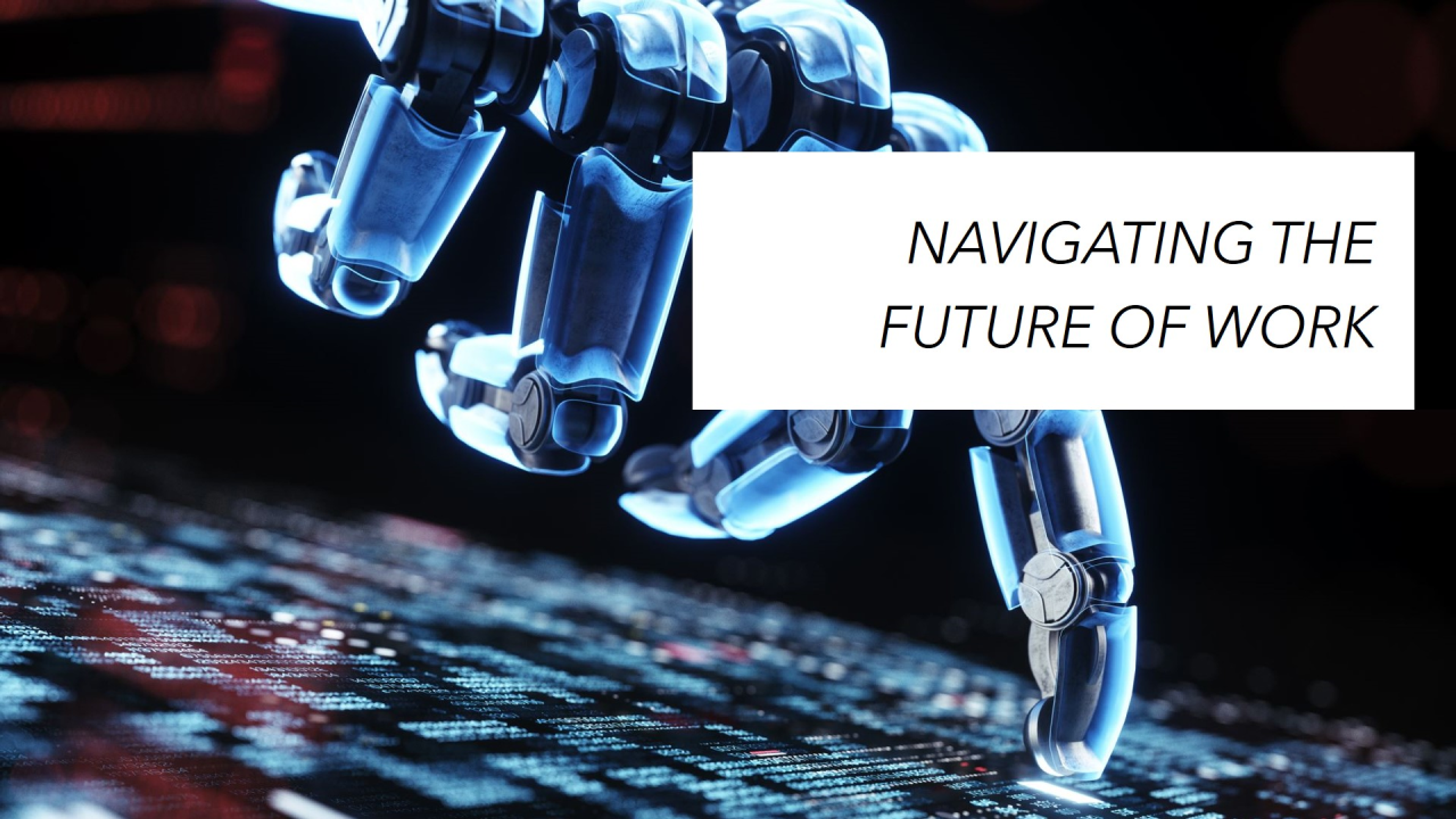 Illustration depicting the integration of AI in various industries, highlighting the evolving job landscape and the collaboration between humans and machines.