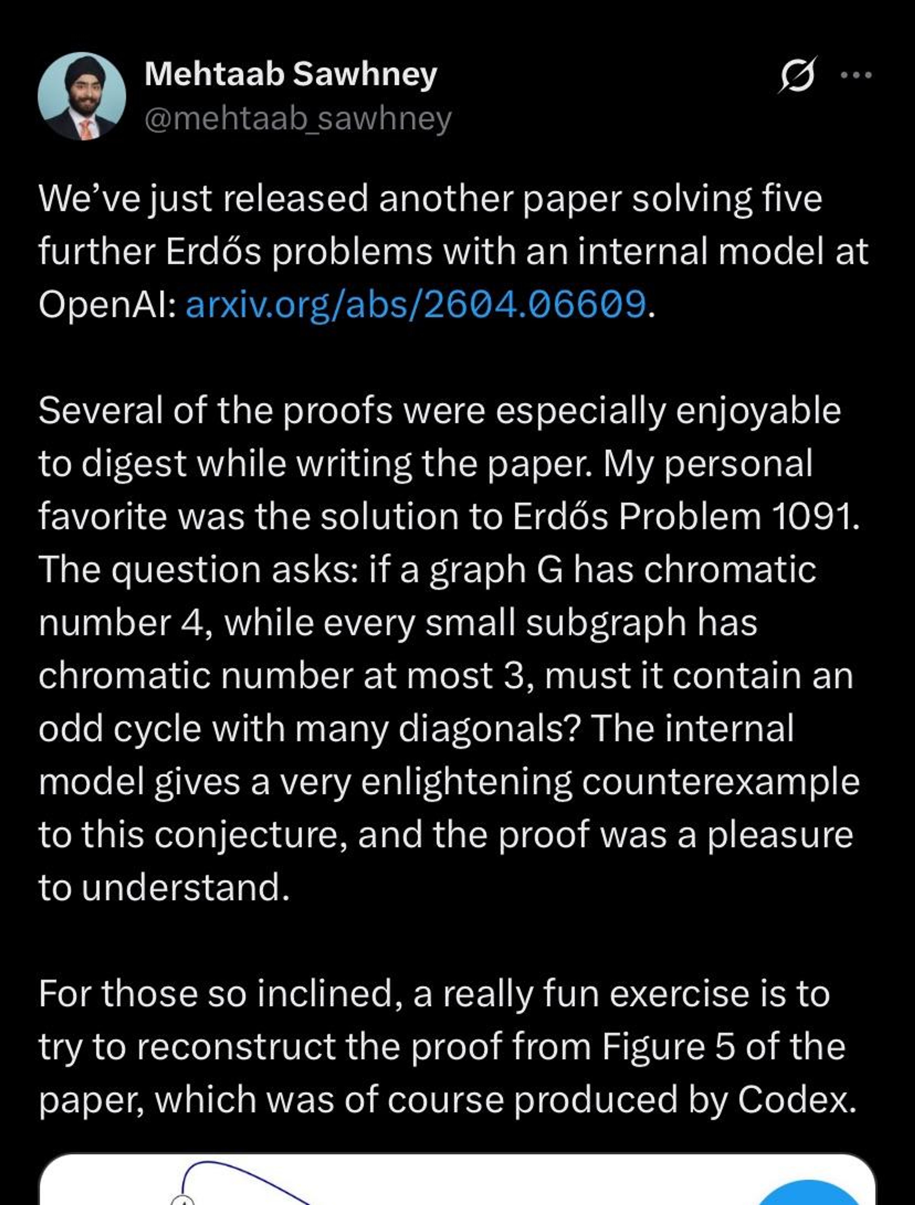 GPT-5.4 Erdős problem solved