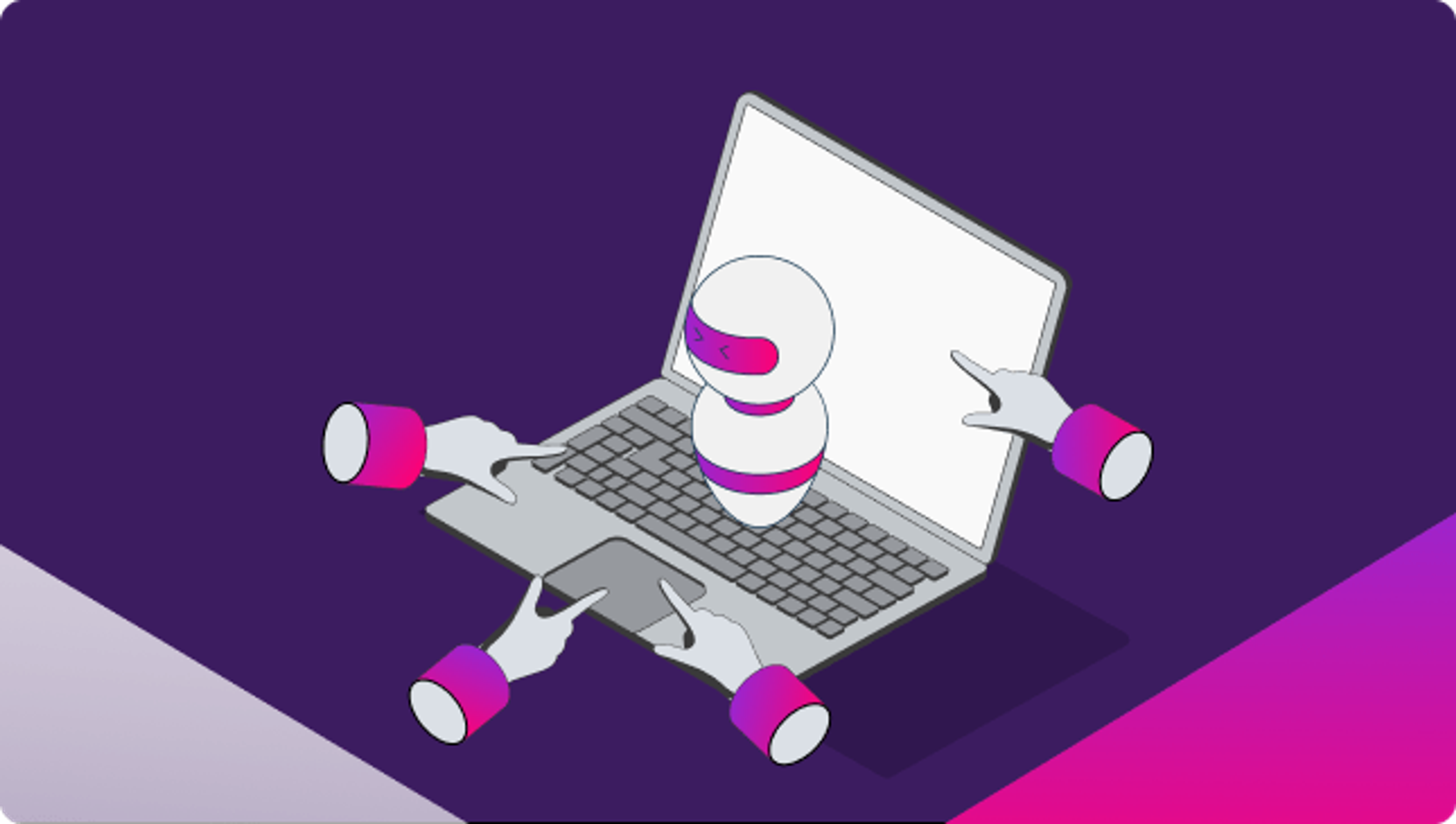 Illustration of a smartphone surrounded by suspicious ad clicks and bot icons, representing Android ad fraud and click manipulation.