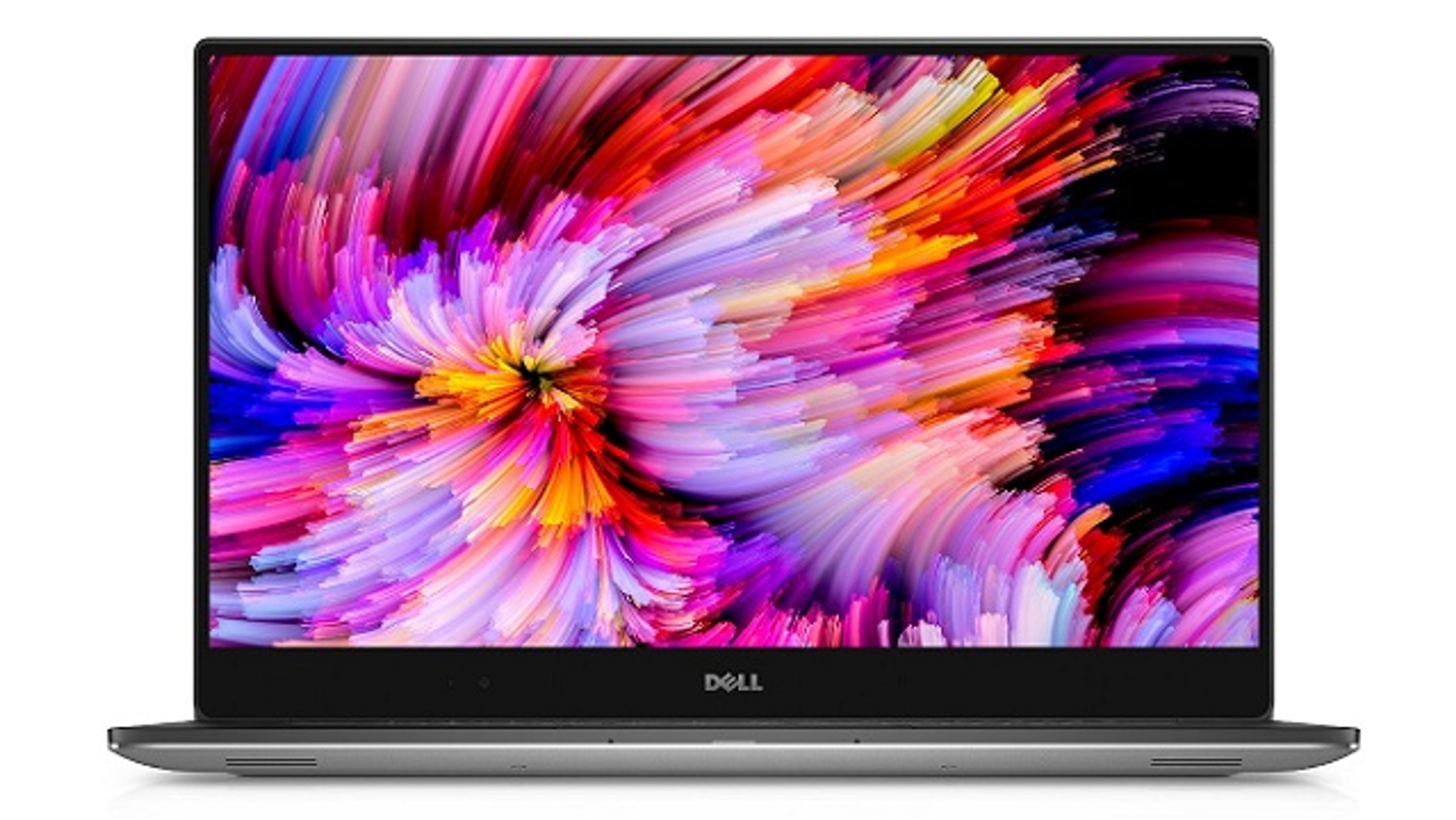 A selection of Dell laptops displayed on a summer-themed backdrop, with discount tags and “4th of July Sale” banners featured prominently.