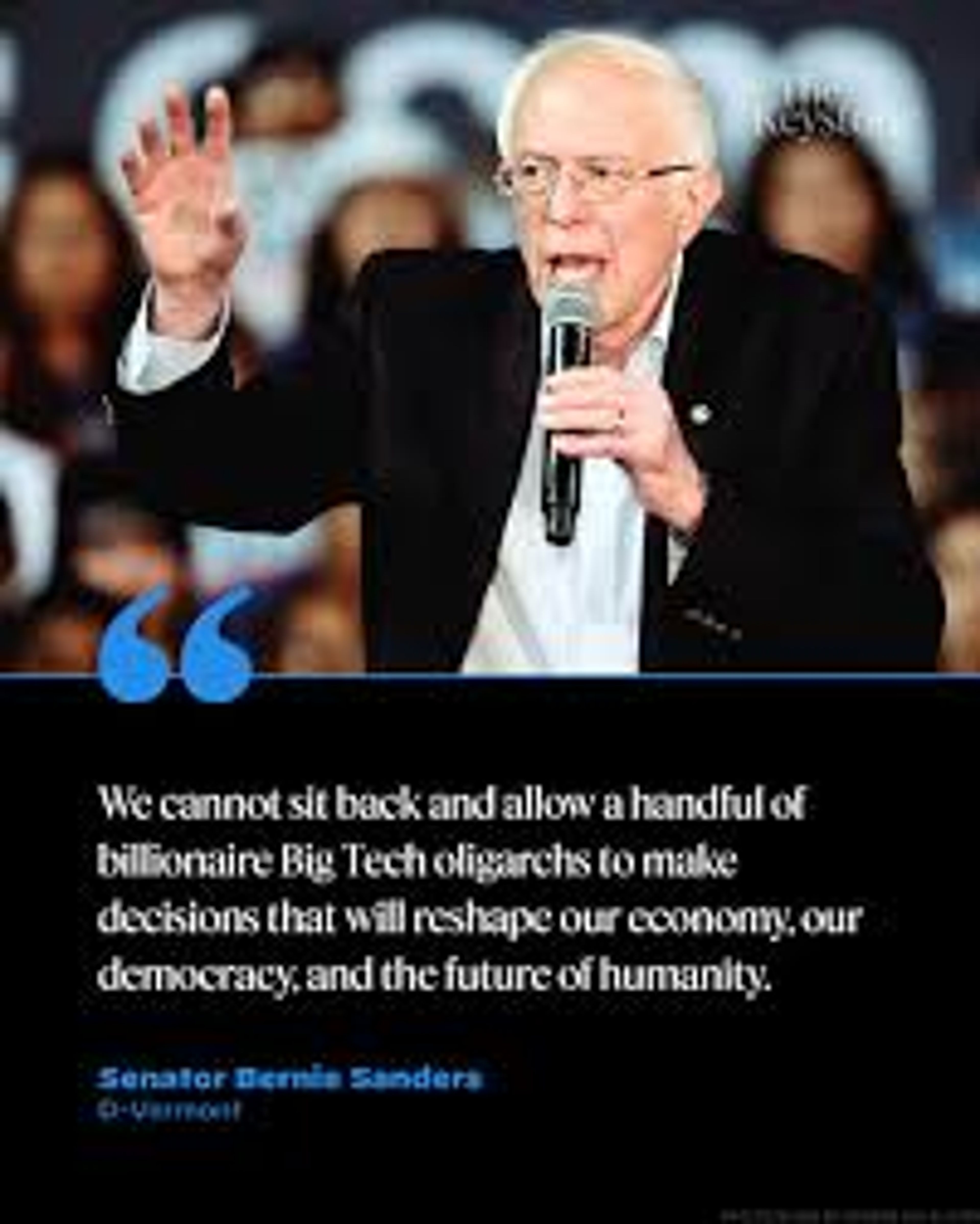 Bernie Sanders Congress AI regulation billionaires