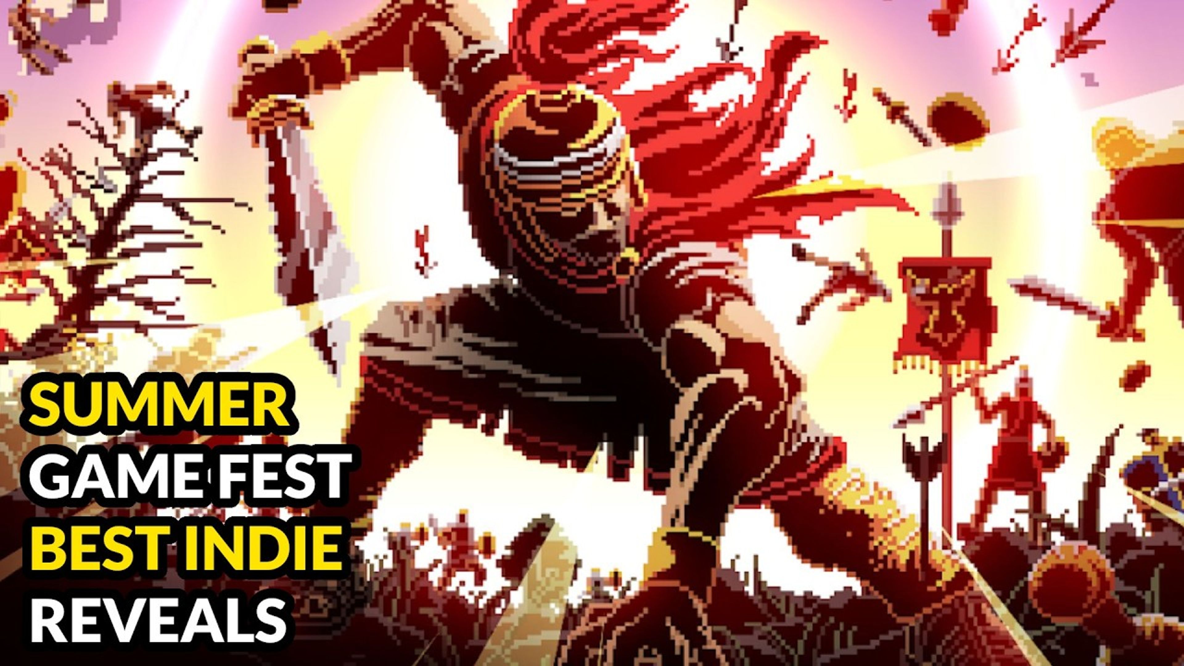 A collage of colorful indie game screens featured at Summer Game Fest 2025, highlighting unique art styles and inventive gameplay mechanics.