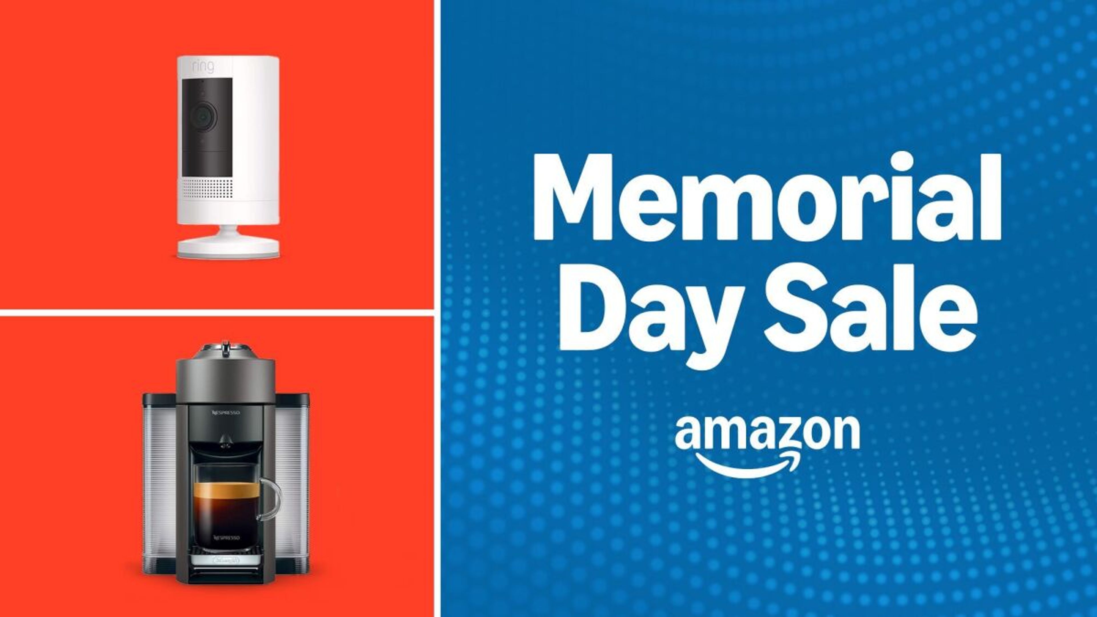 Collage of discounted tech products featured in Amazon's Memorial Day Sale, including smart TVs, headphones, and laptops.