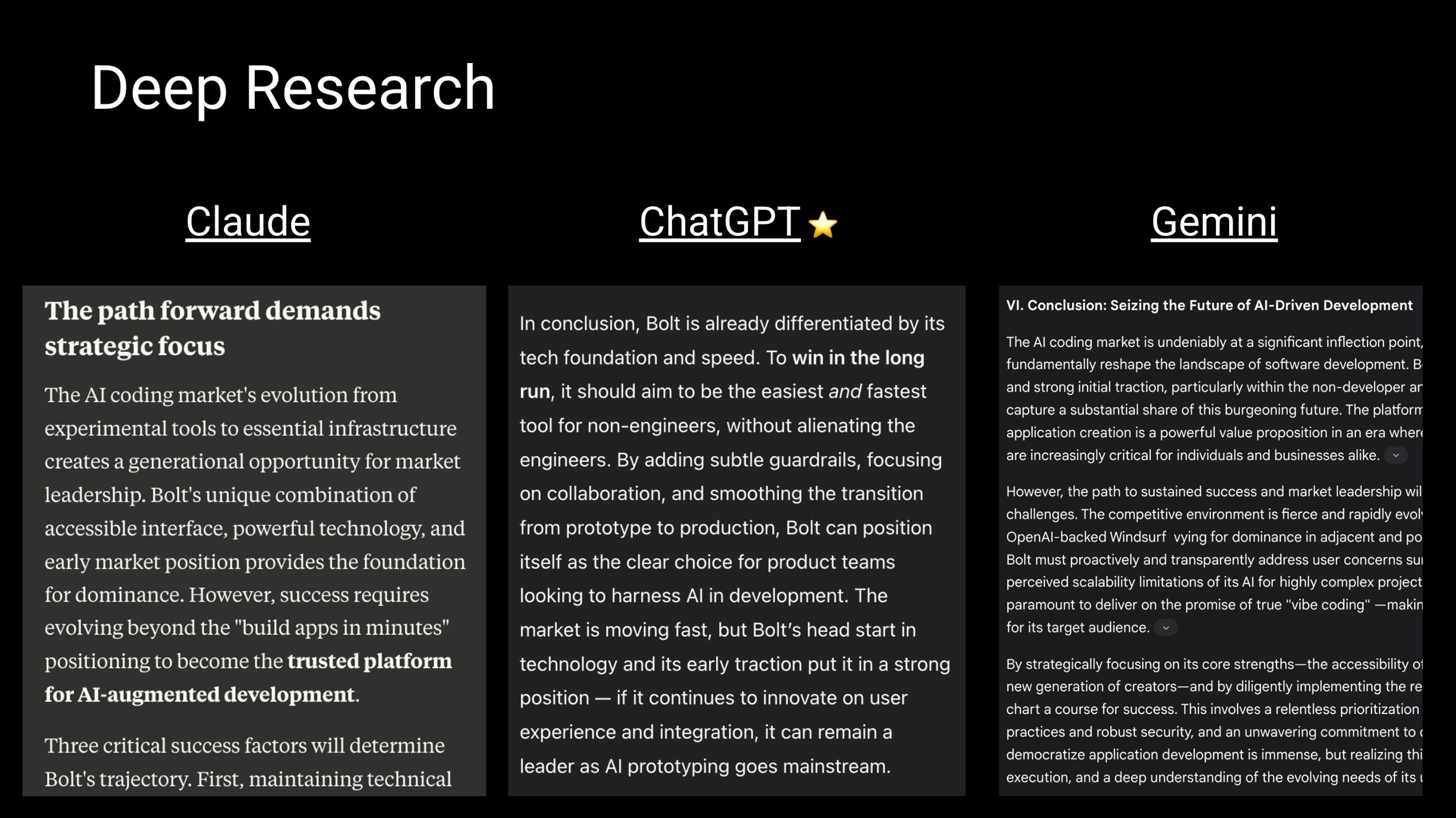 AI model comparison Claude ChatGPT Gemini