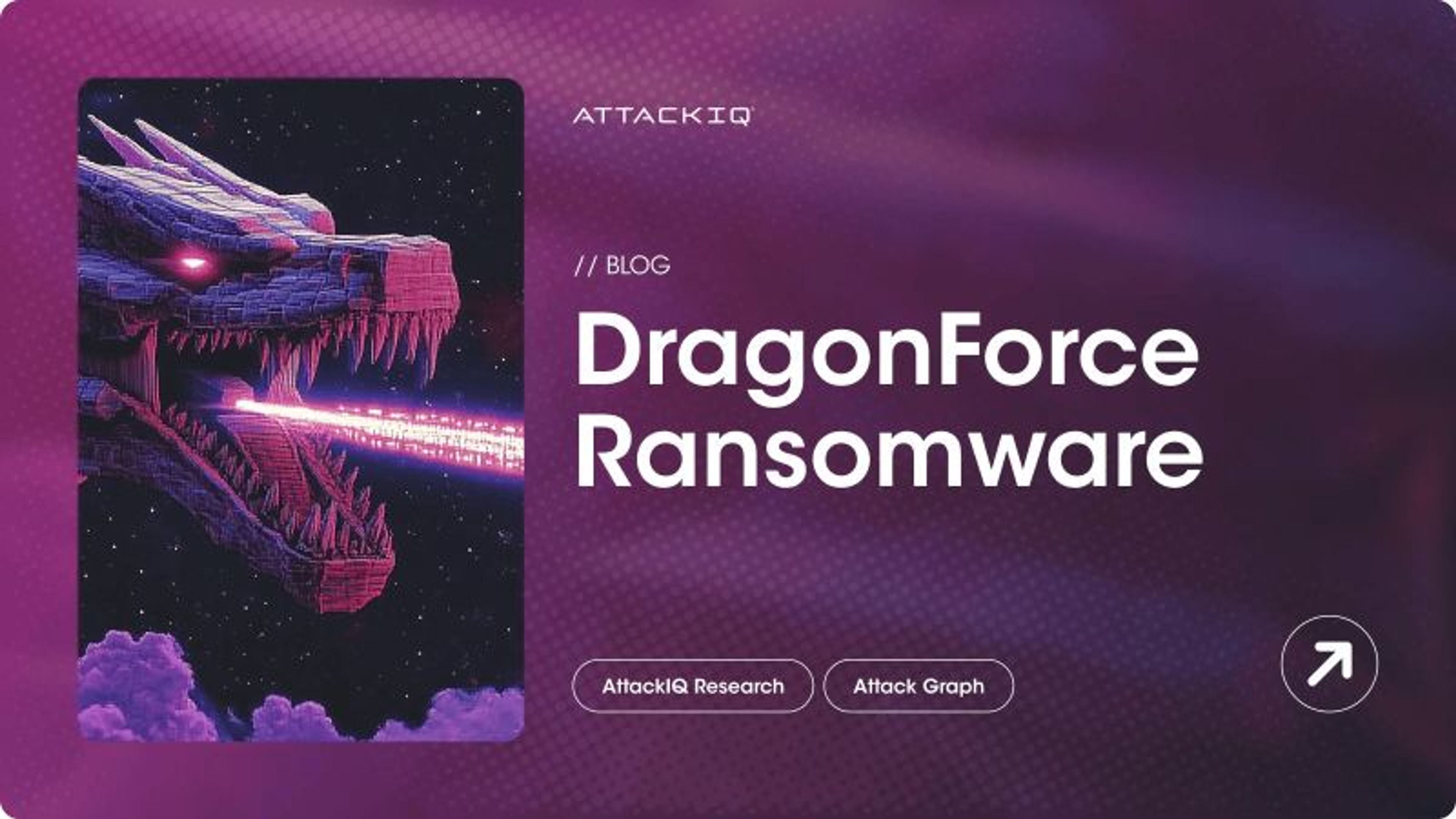 A digital skull icon on a red background representing the threat of DragonForce ransomware