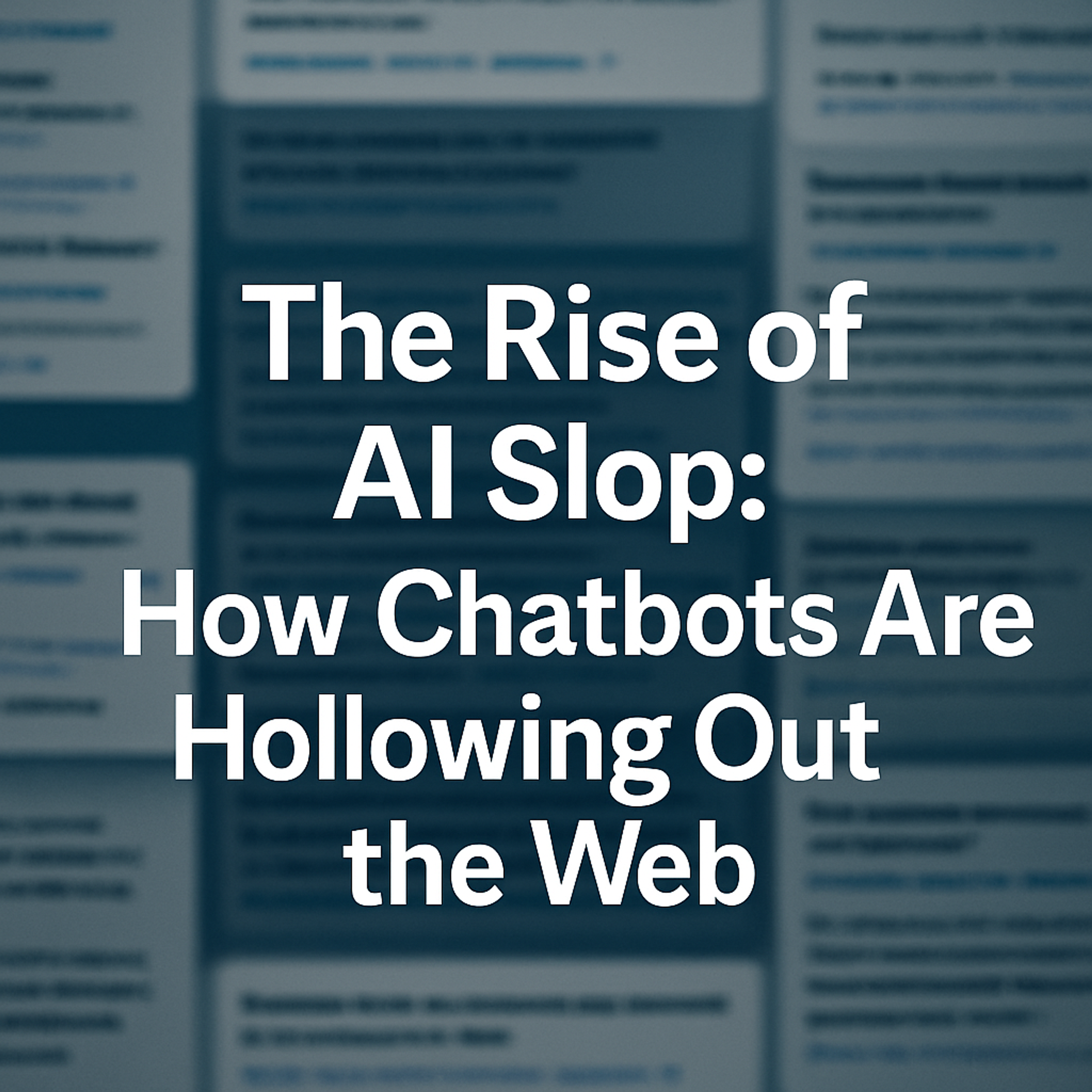 AI generated content internet quality degradation