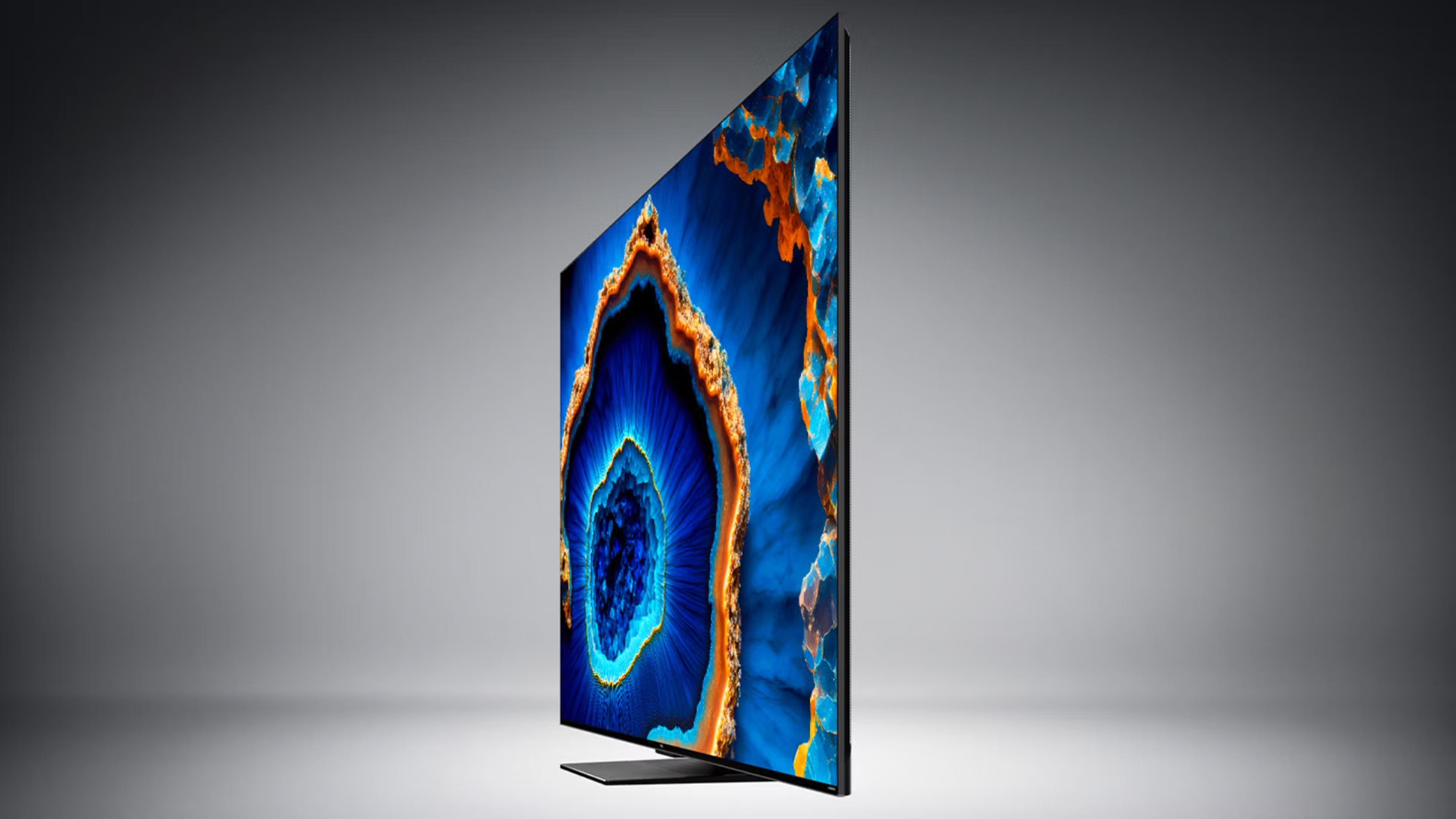 Close-up of a Mini-LED TV panel highlighting the dense array of miniaturized LEDs enhancing picture quality.