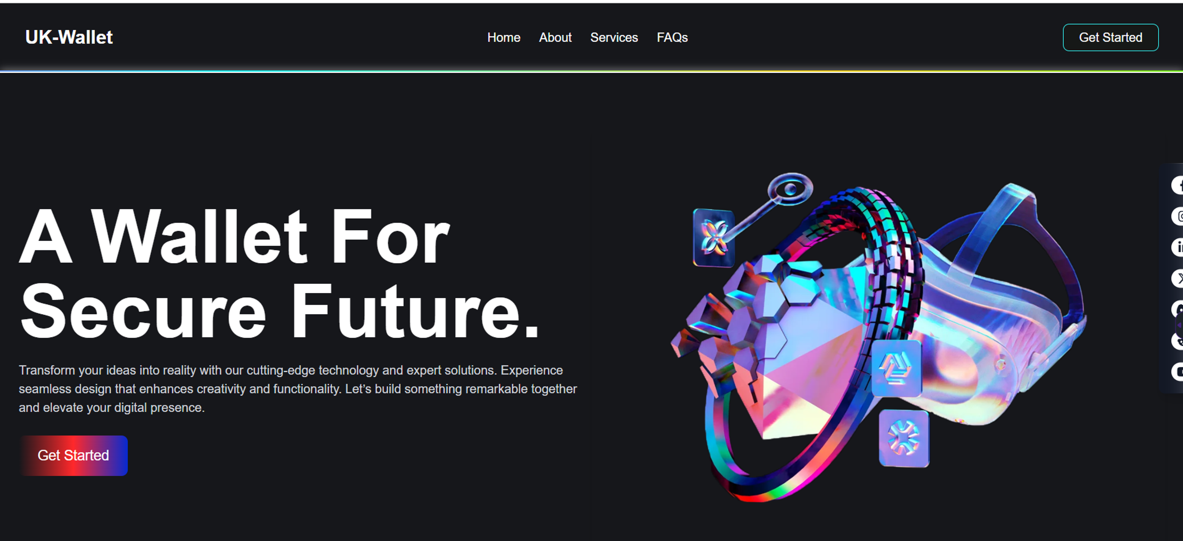 Vanilla HTML + Tailwind Holographic Design
