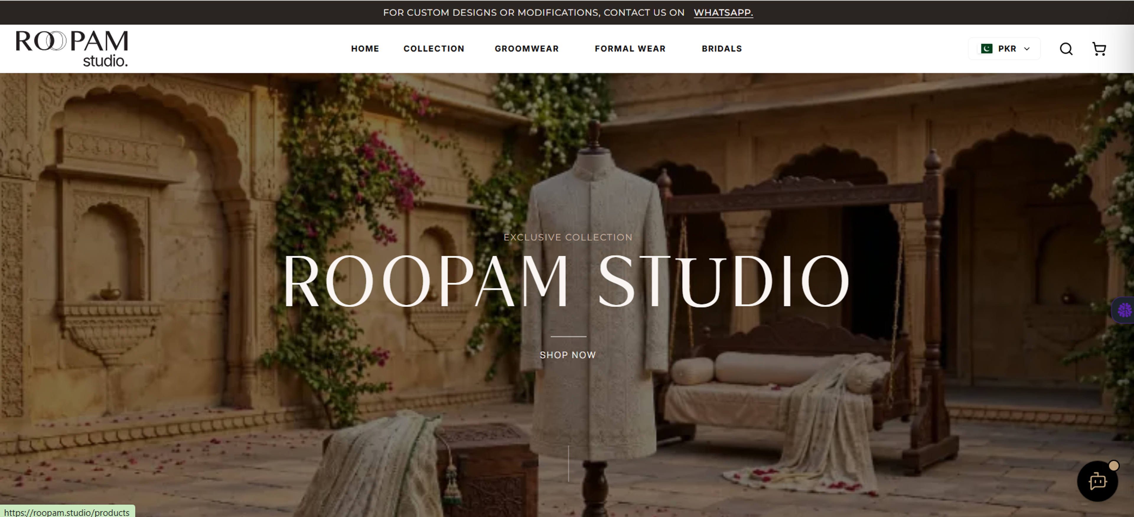Roopam Studio Ecommerce Website