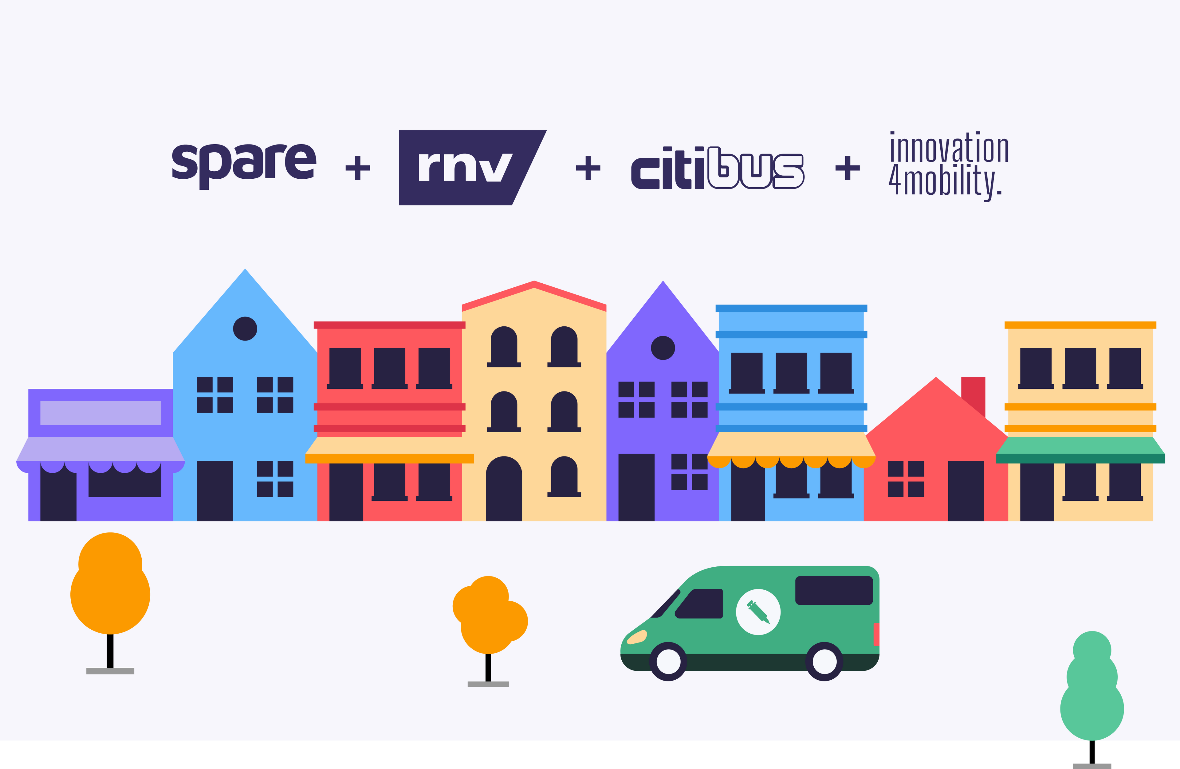 Spare, rnv, Citibus, and Innovation 4 Mobility