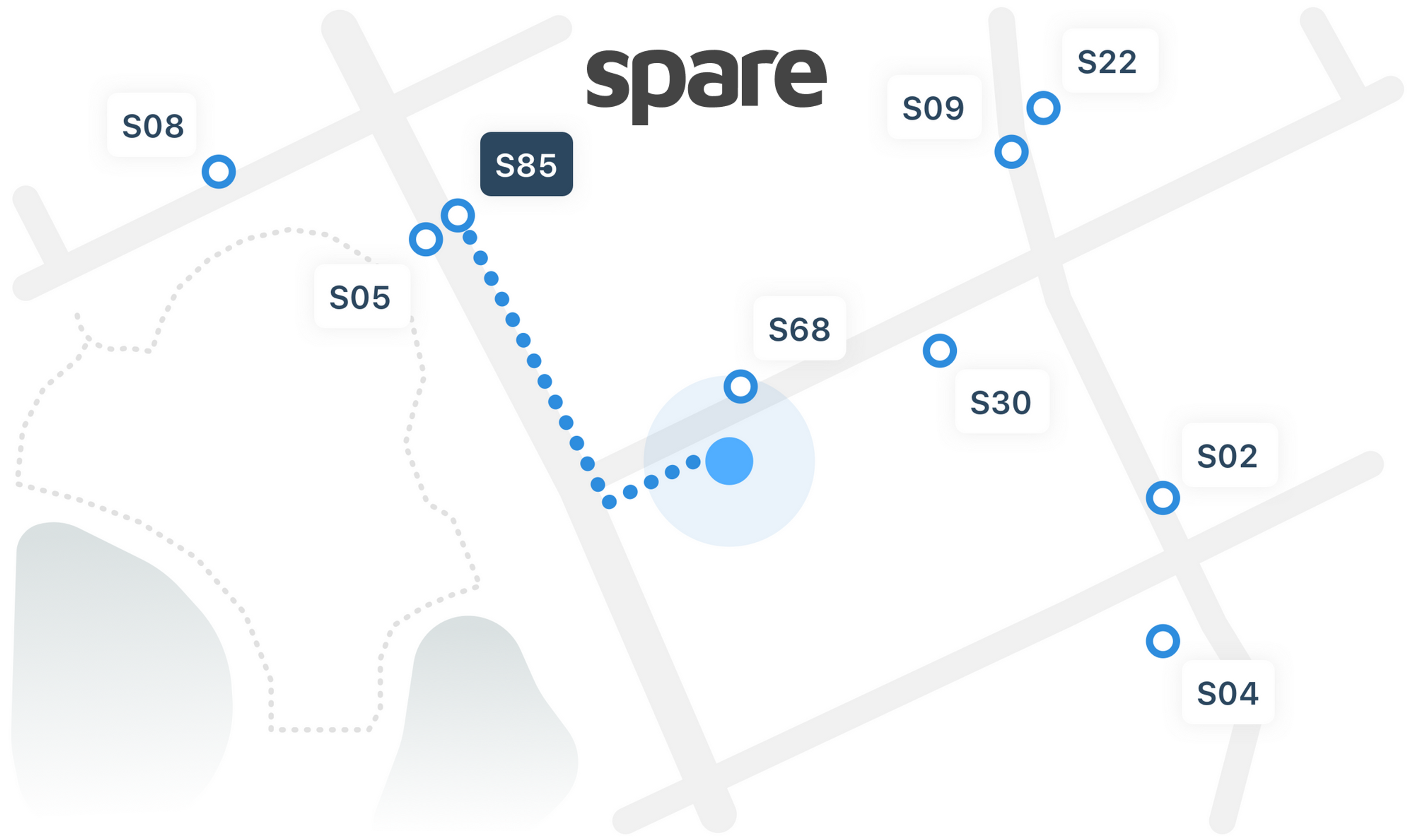 Trip planning with Spare logo