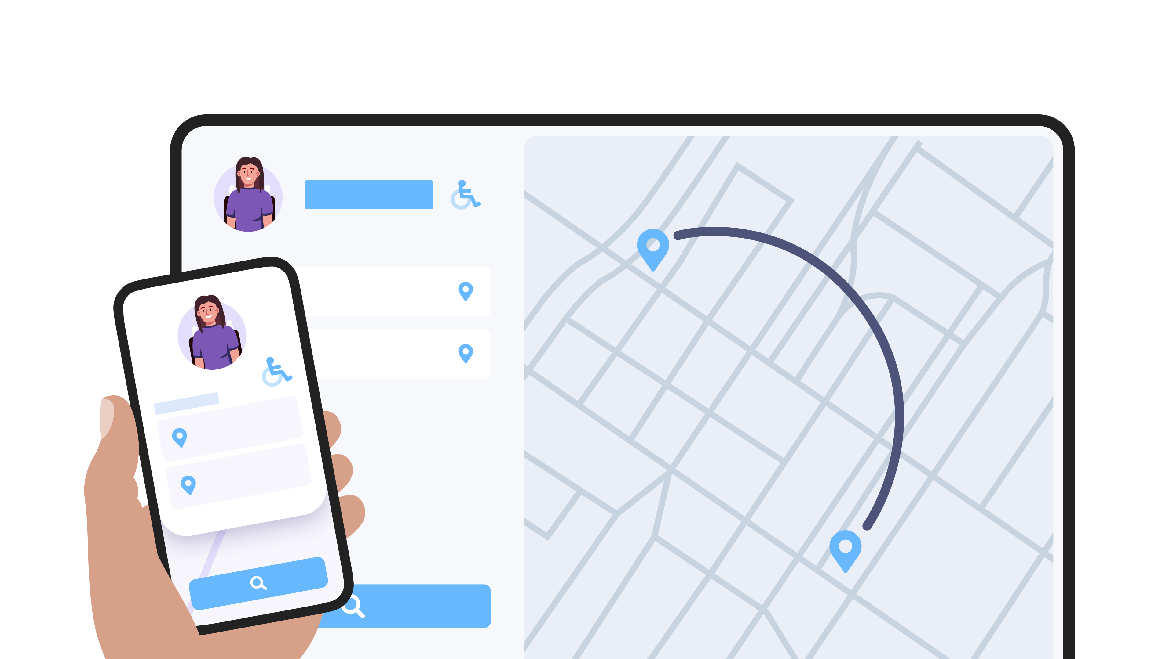 Spare Rider web and app interface