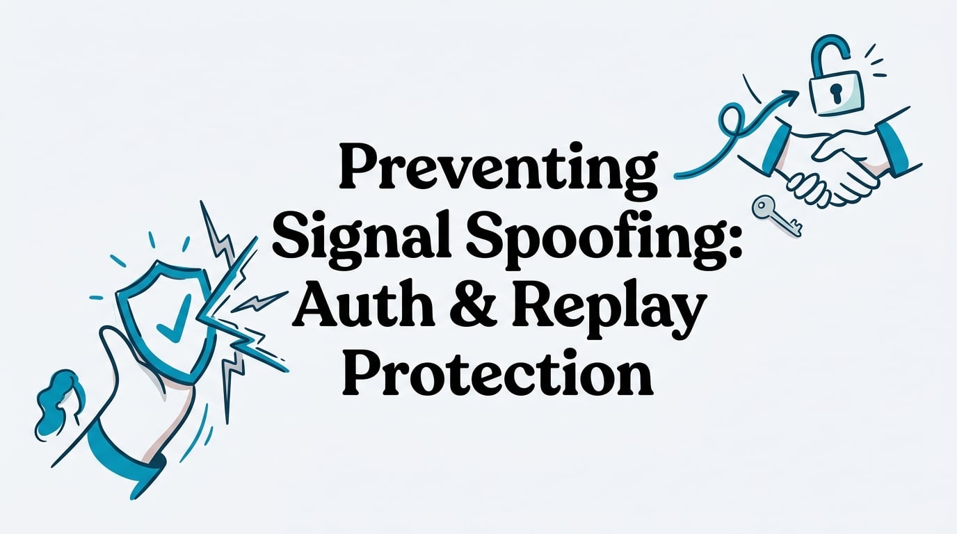 preventing signal spoofing with authentication and replay protection