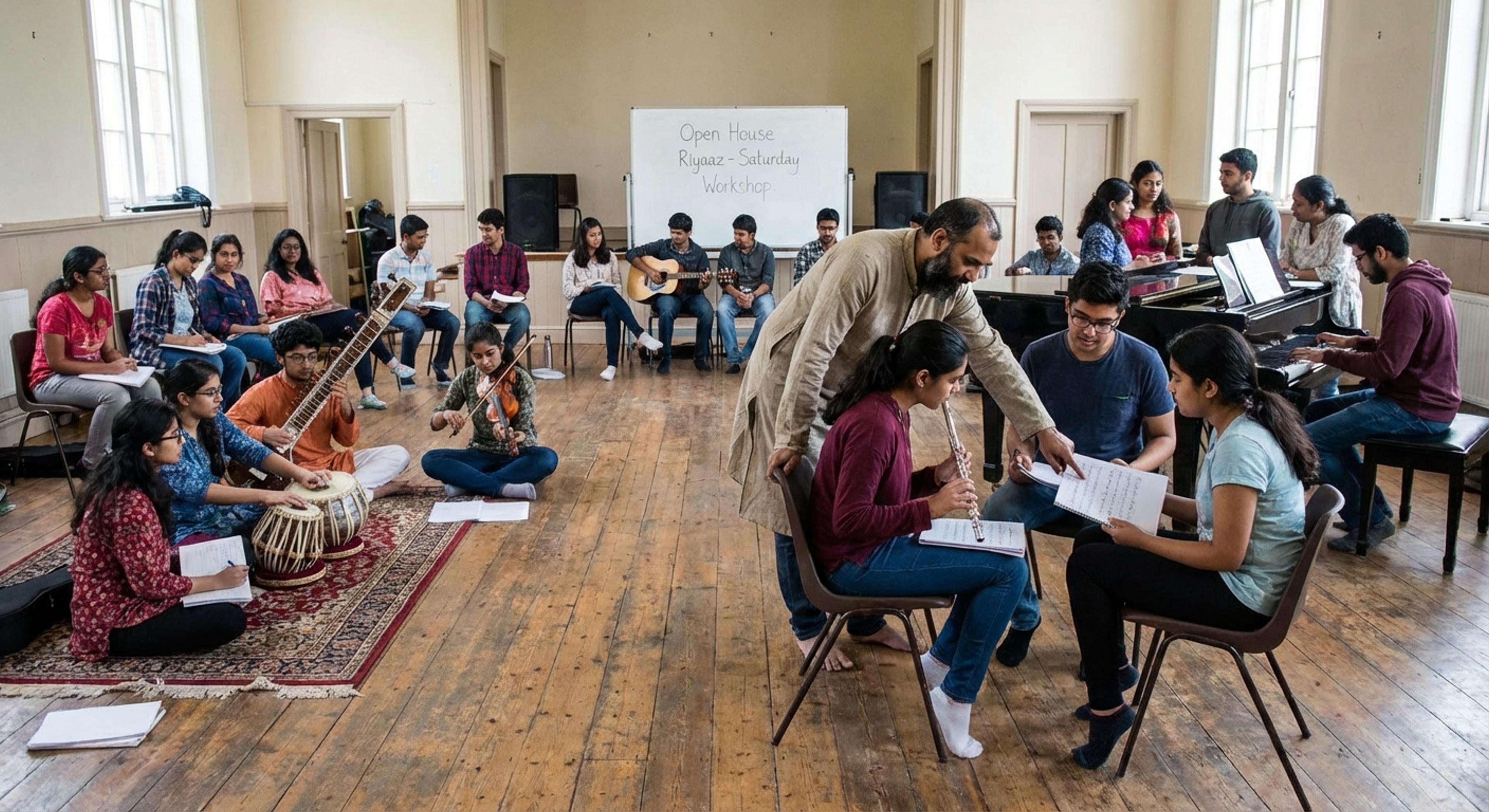 Students in open practice session