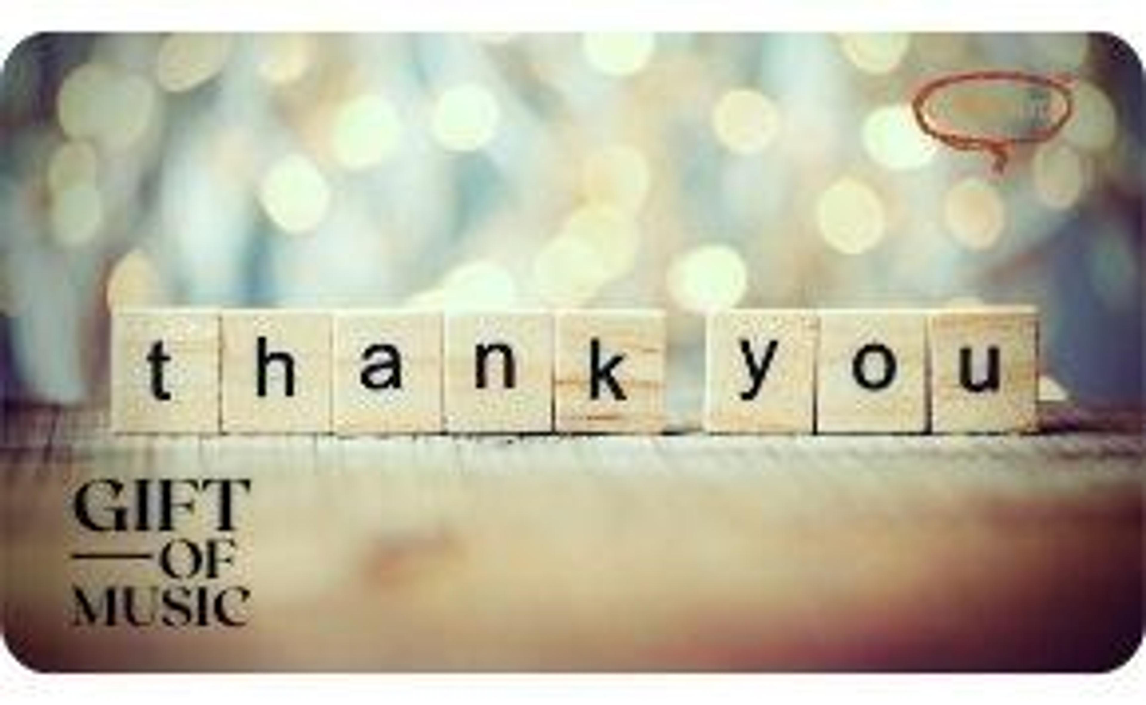 Thank You | Ajivasan Gift Card | Gift of Music