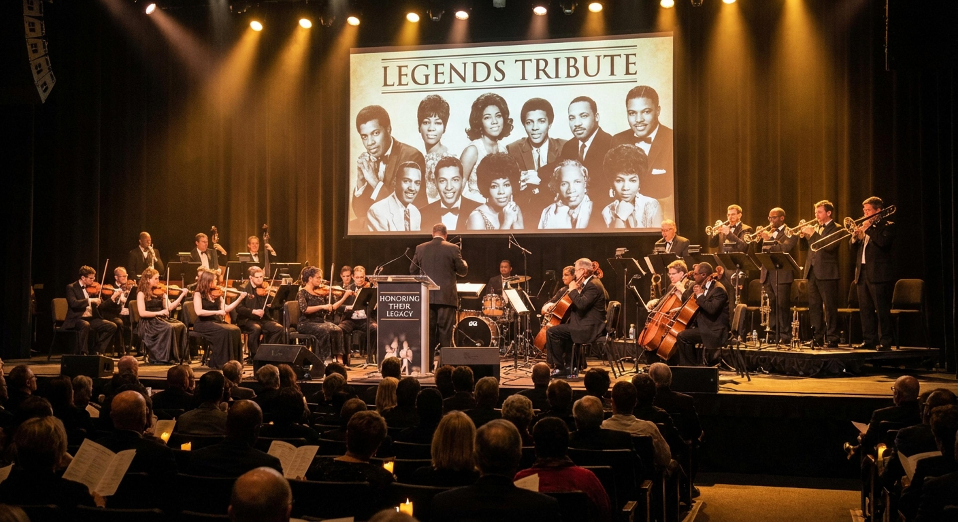 Tribute concert on stage