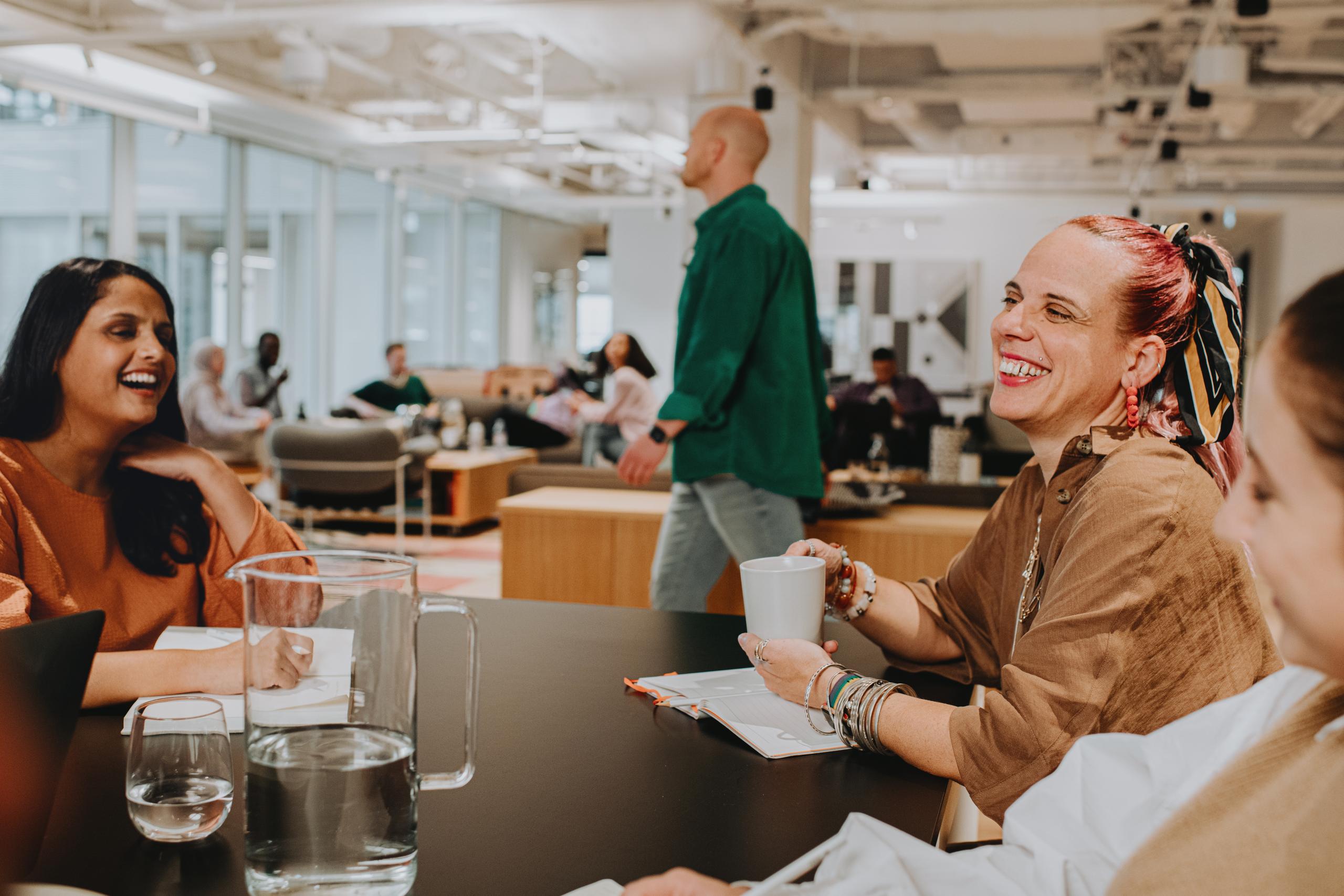 Employees in office setting 