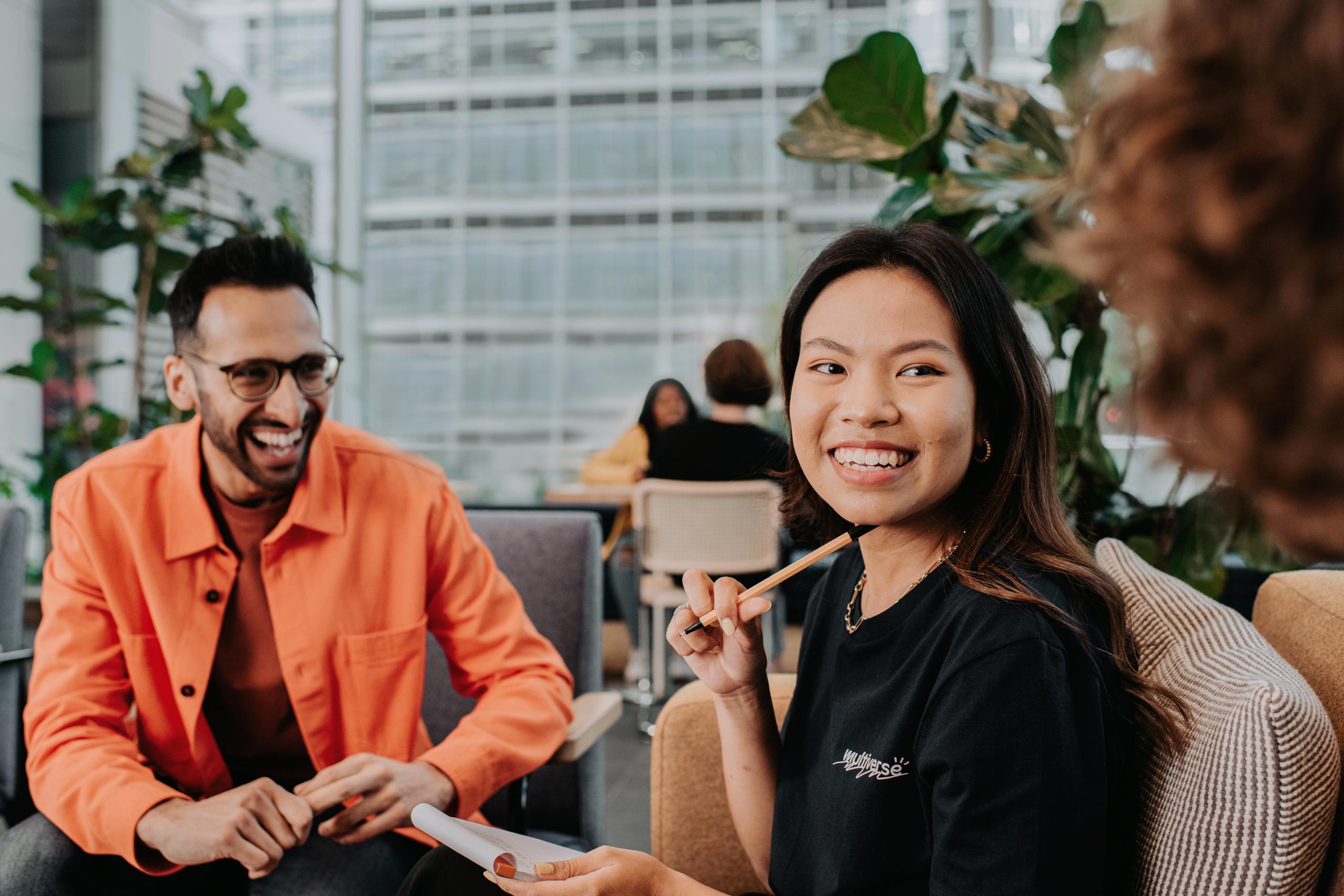 Employees in office setting 