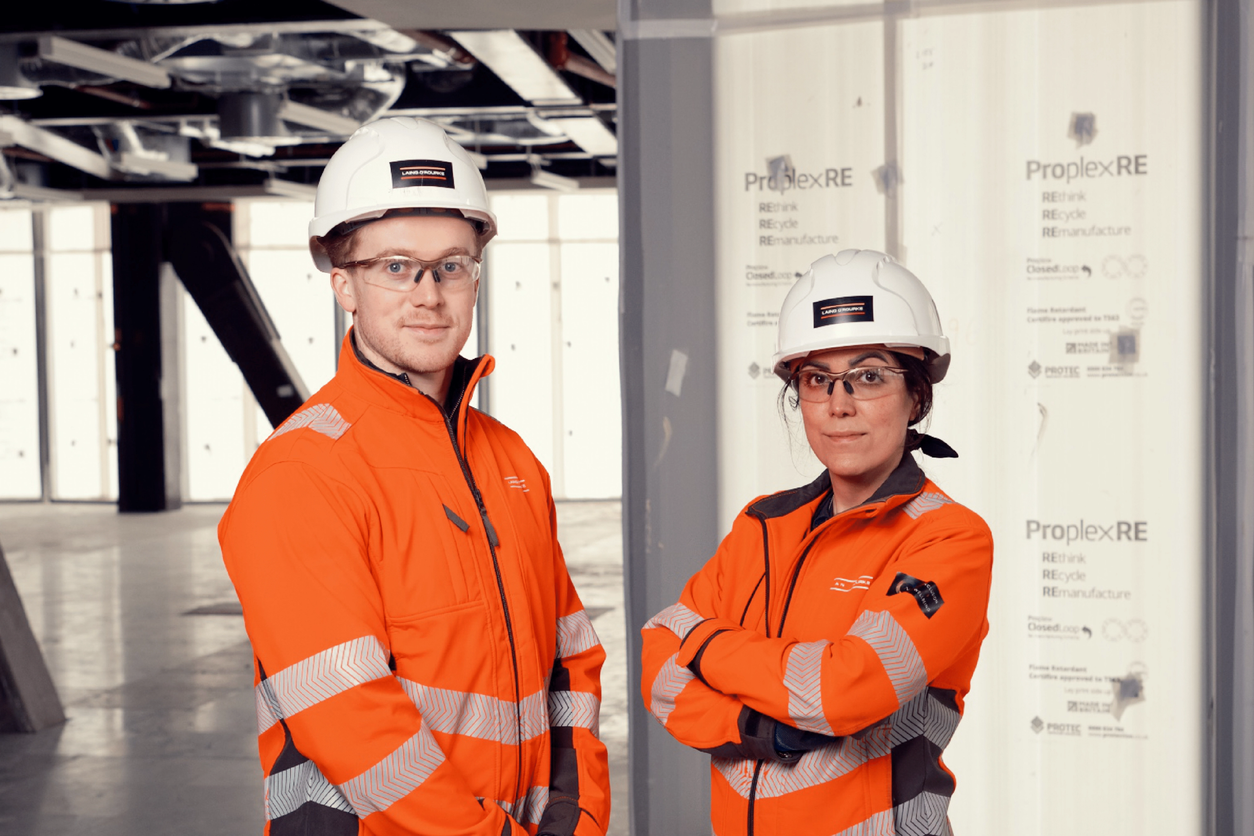 Two employees having a meeting