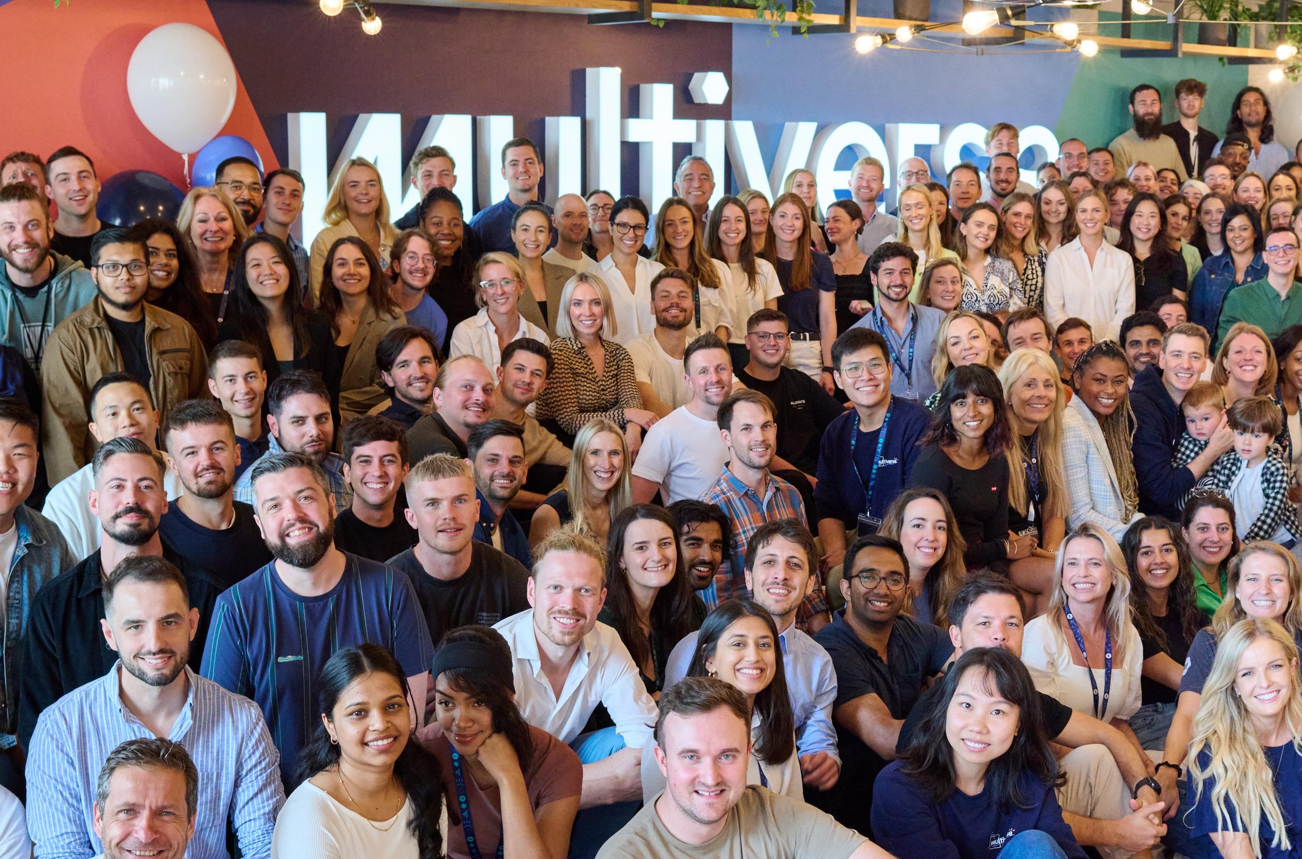 Whole team photo in the London office