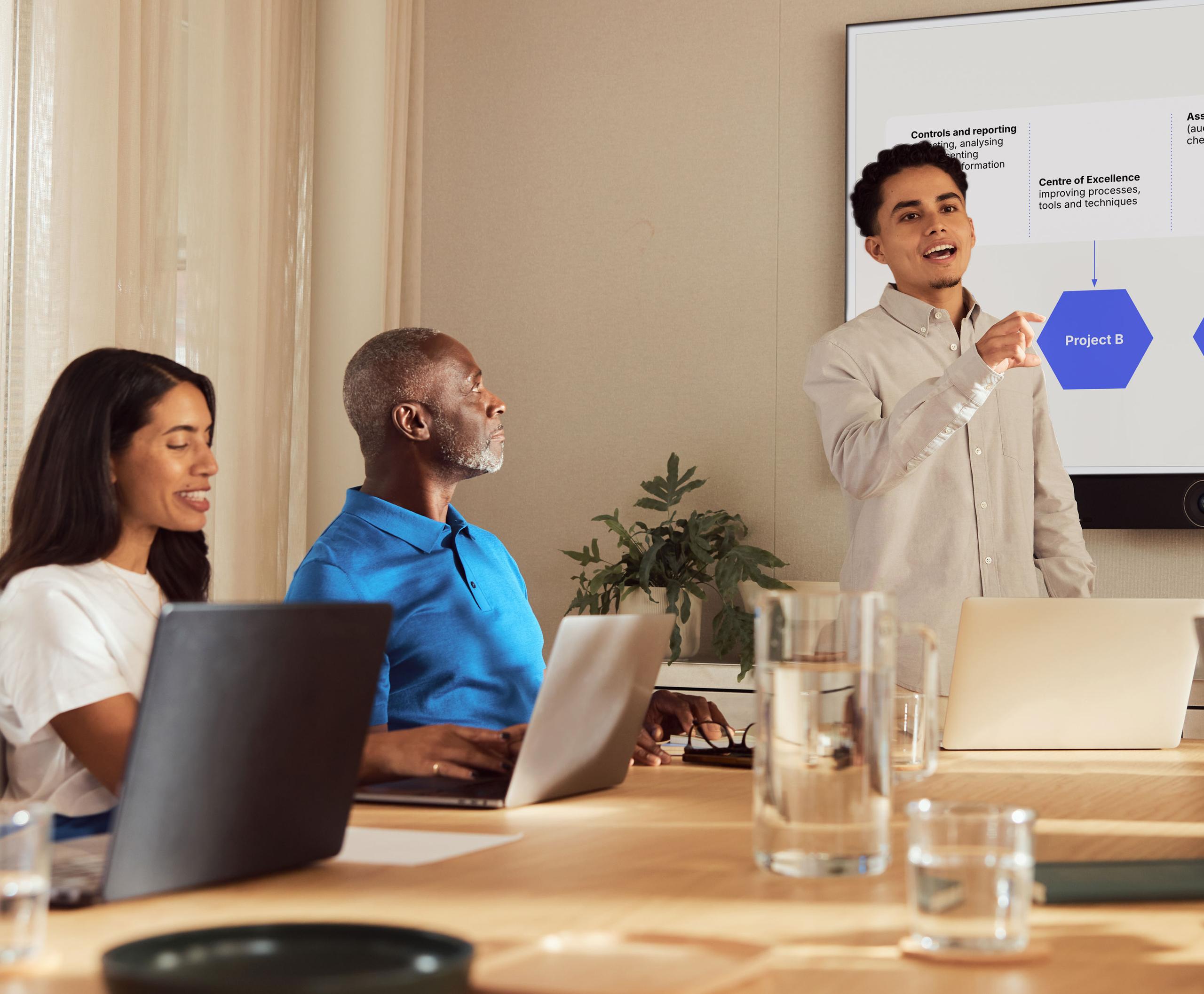 A man giving a presentation