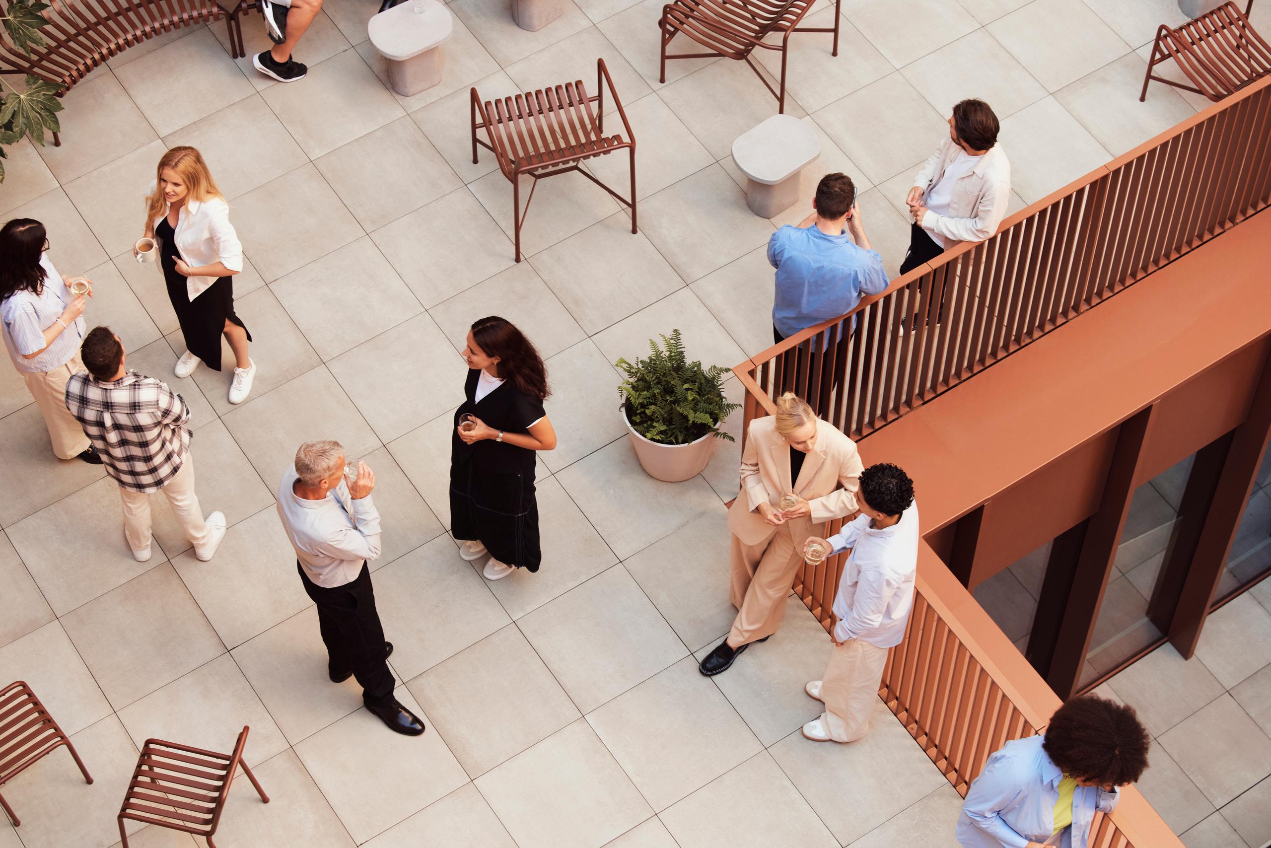 Multiverse employees having a roundtable discussion