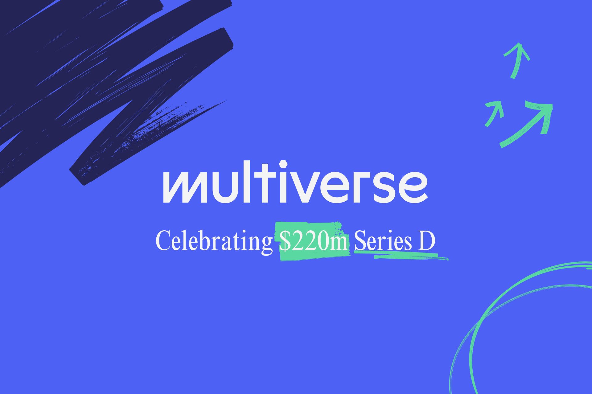 Multiverse logo with text 'Celebrating $220m Series D'